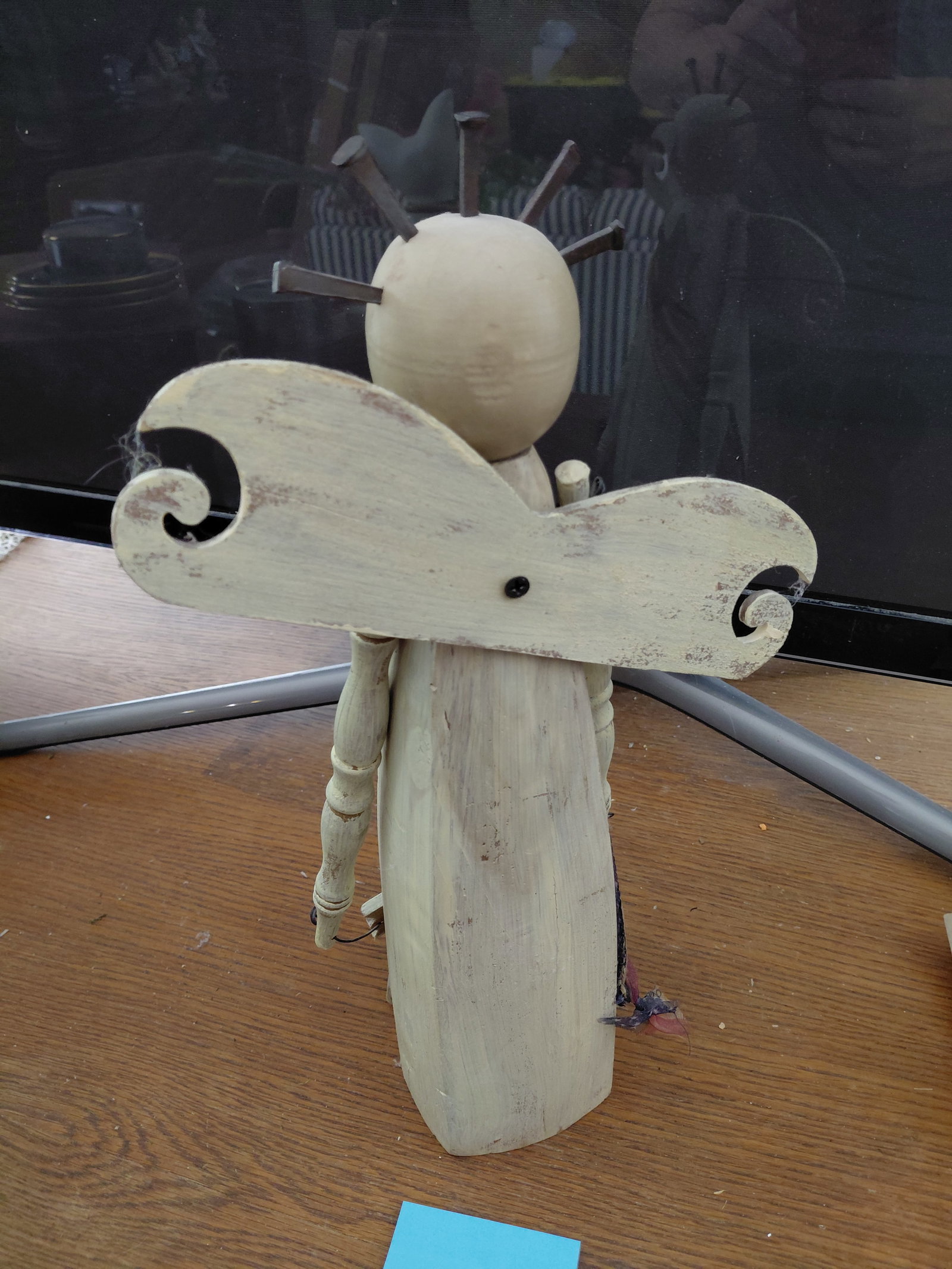 Wood Angel Statue - 4