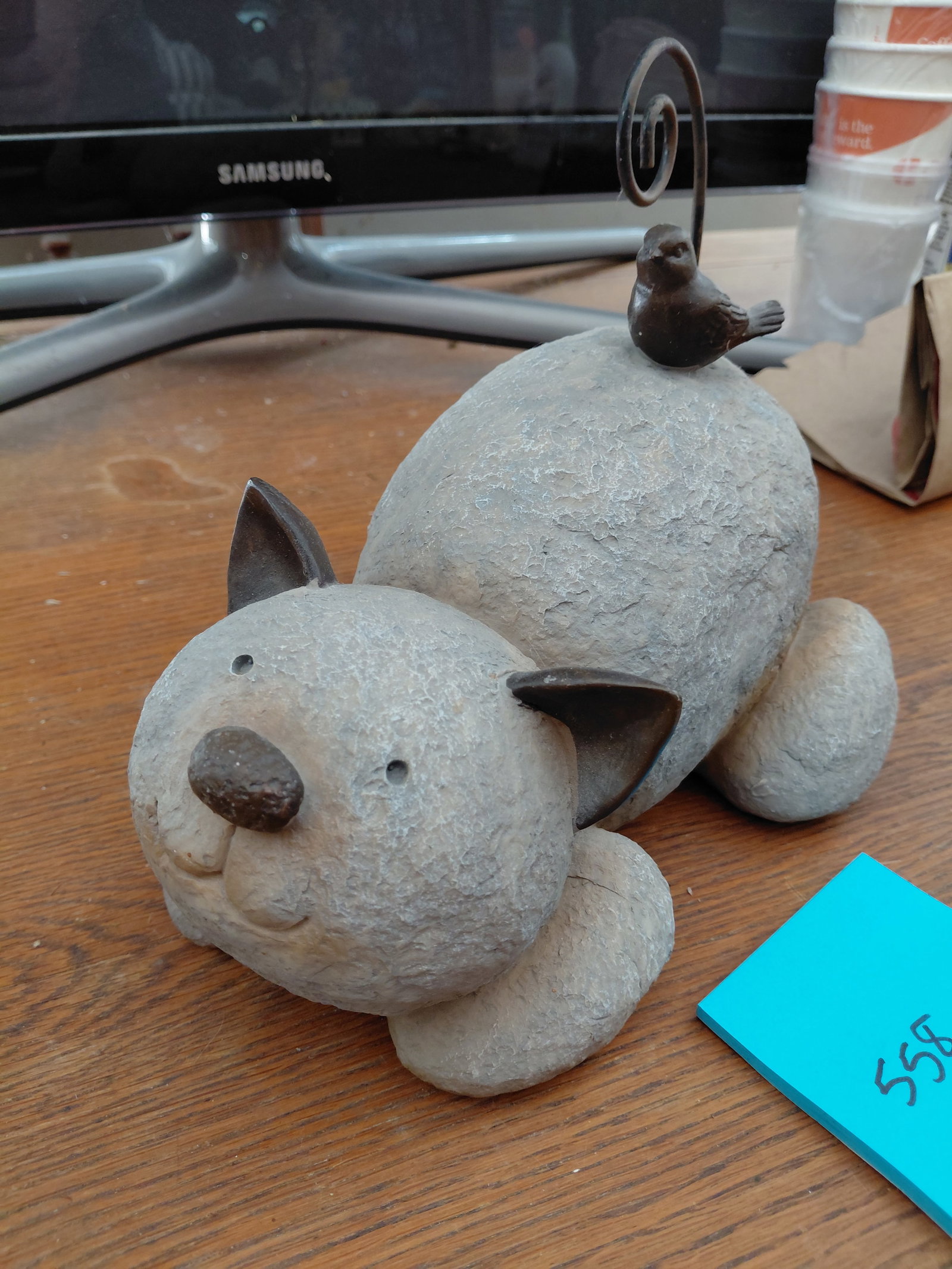Resin and Metal Cat Statue Door Stop - 3