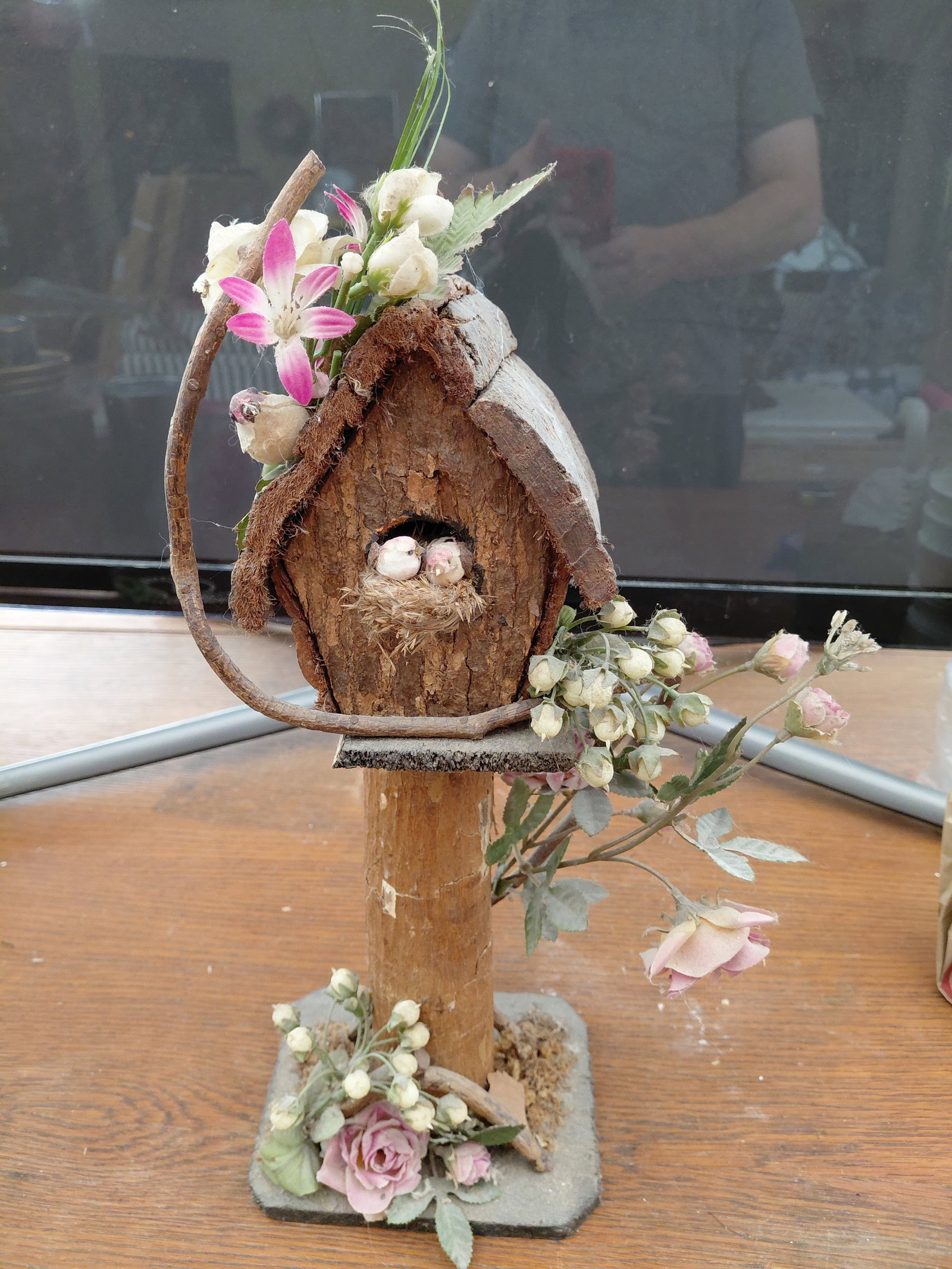 Wood Bird House Statue: Wood Bird House Statue