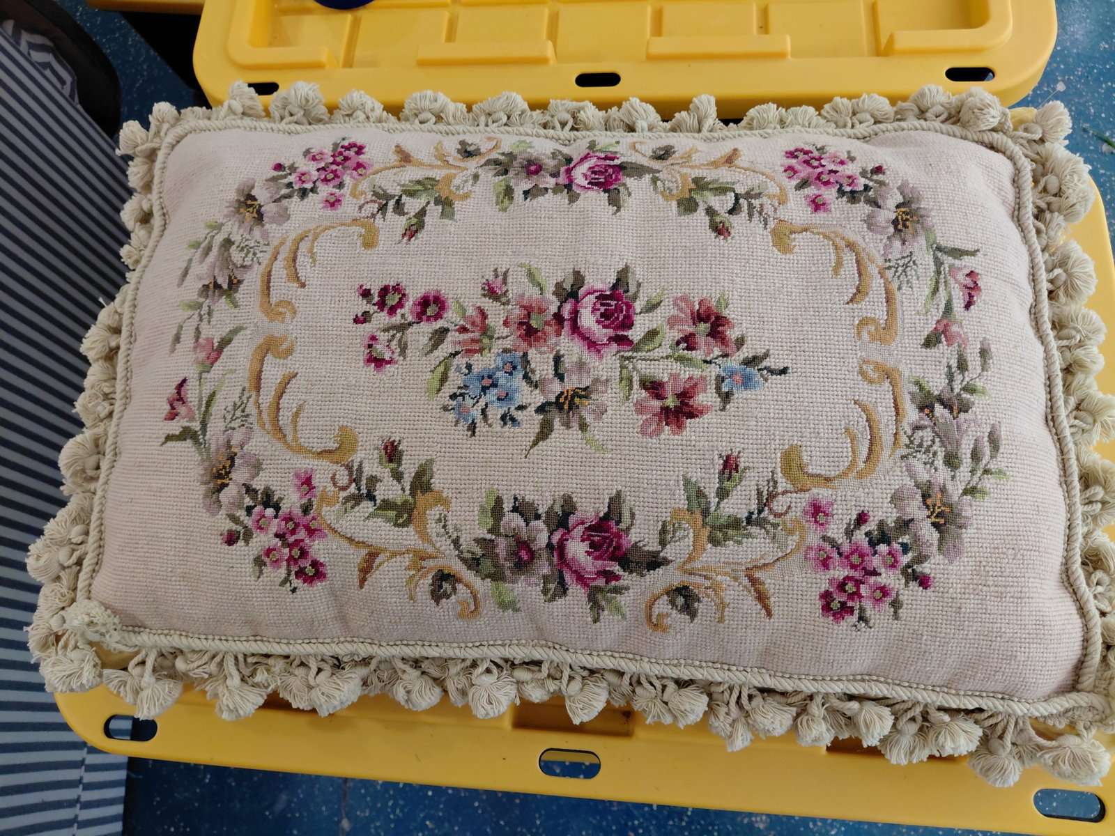Needlepoint Style Pillow (1 of 7)