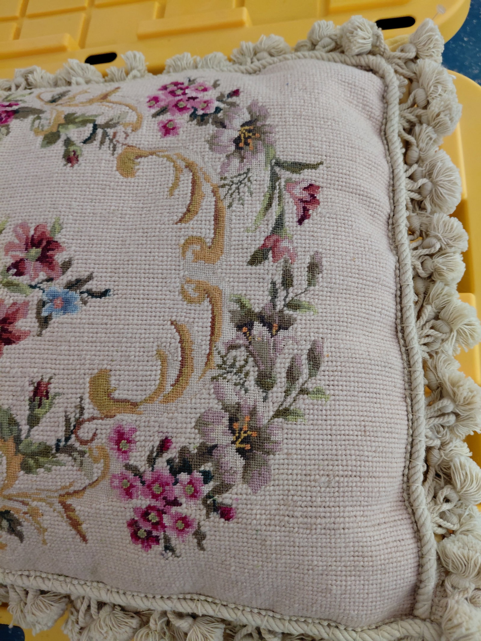 Needlepoint Style Pillow - 3