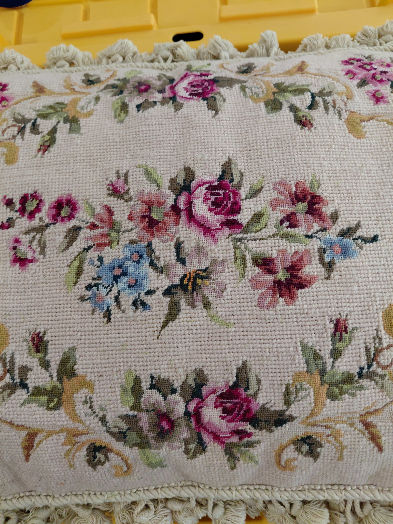 Needlepoint Style Pillow - 4