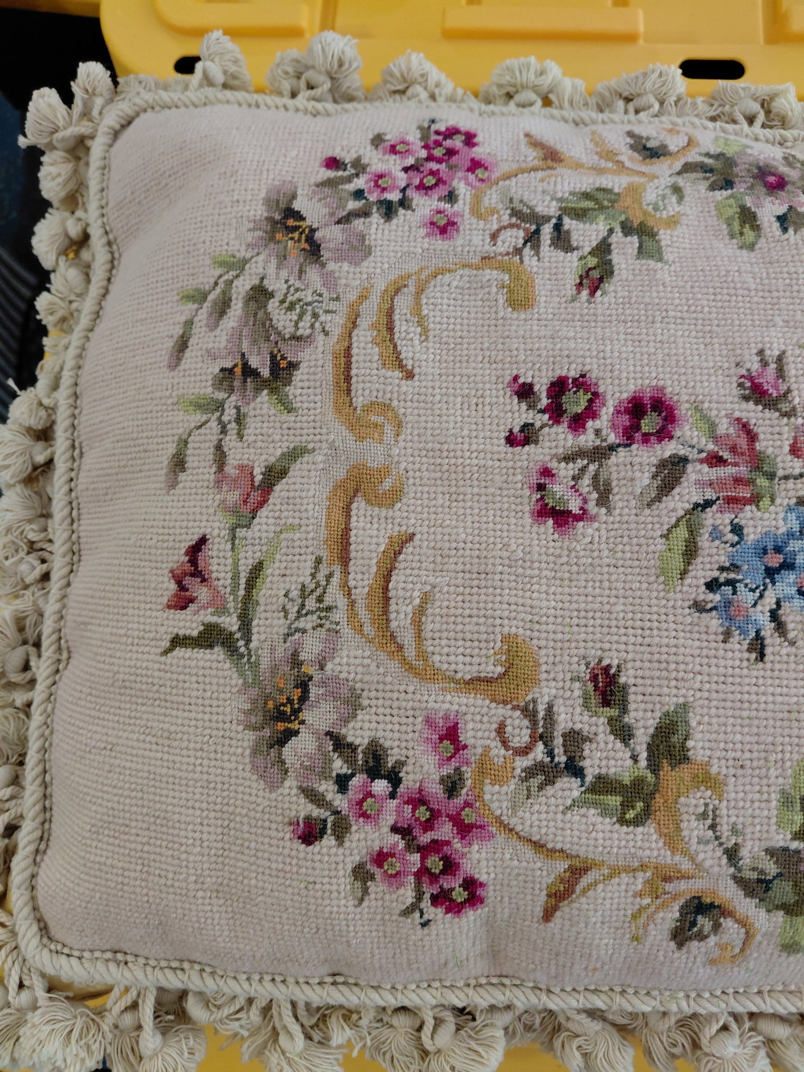 Needlepoint Style Pillow - 5
