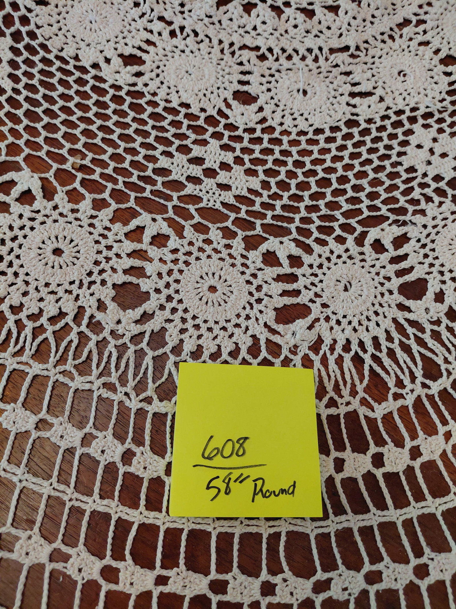 Round Crochet Table Cloth - 2