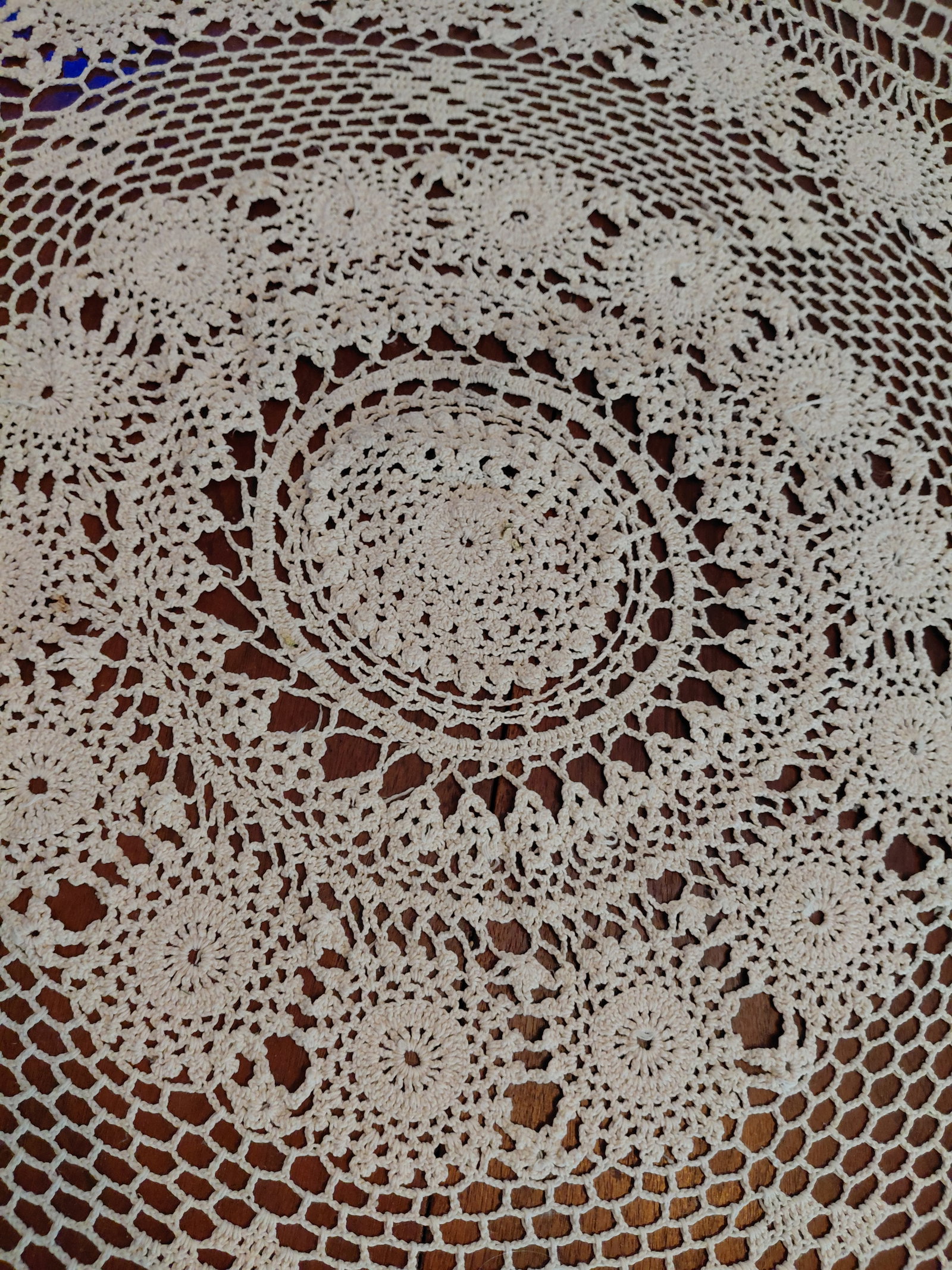 Round Crochet Table Cloth - 6