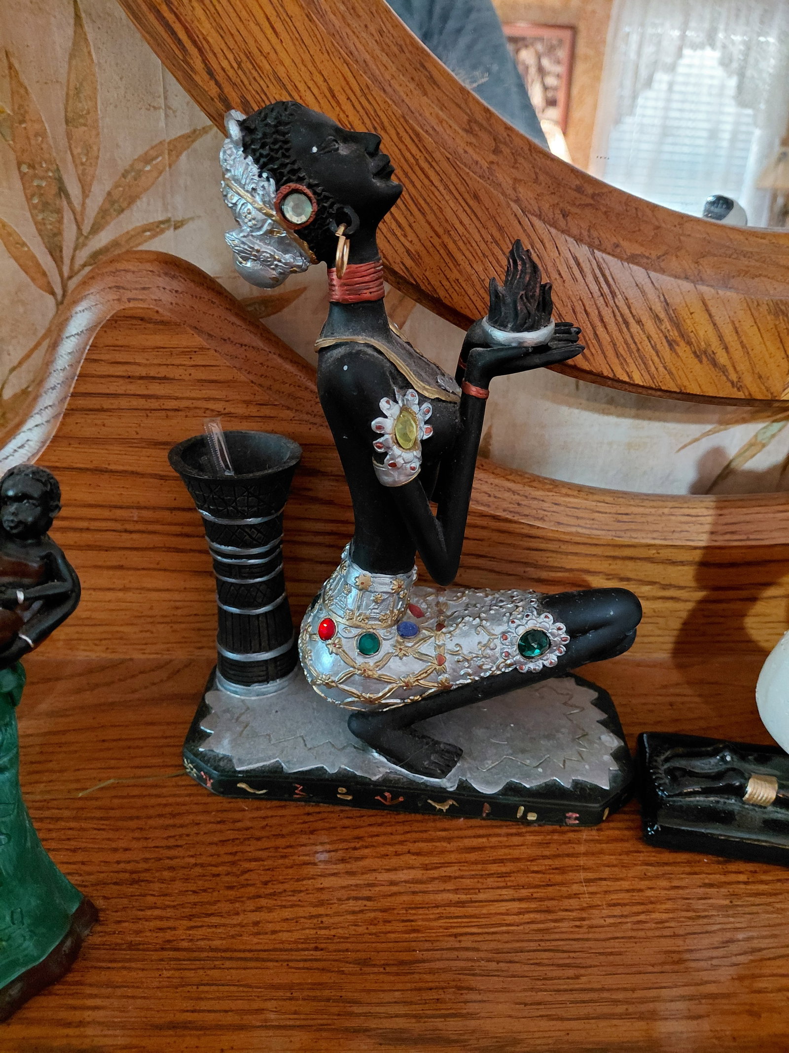 Lot of Resin African Statues - 8