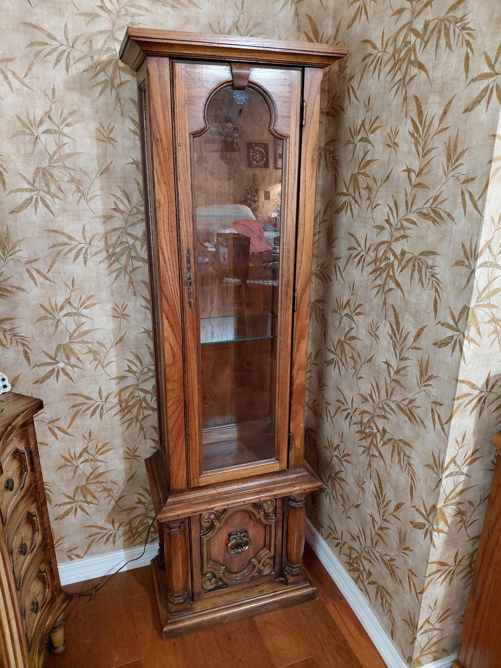 Tall Mid Century Display Case / with Light (1 of 6)