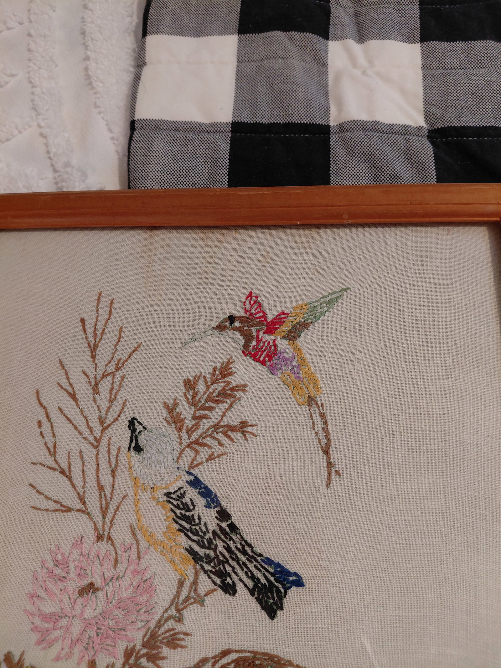 Pair of Vintage Framed Embroidery Pieces - 6