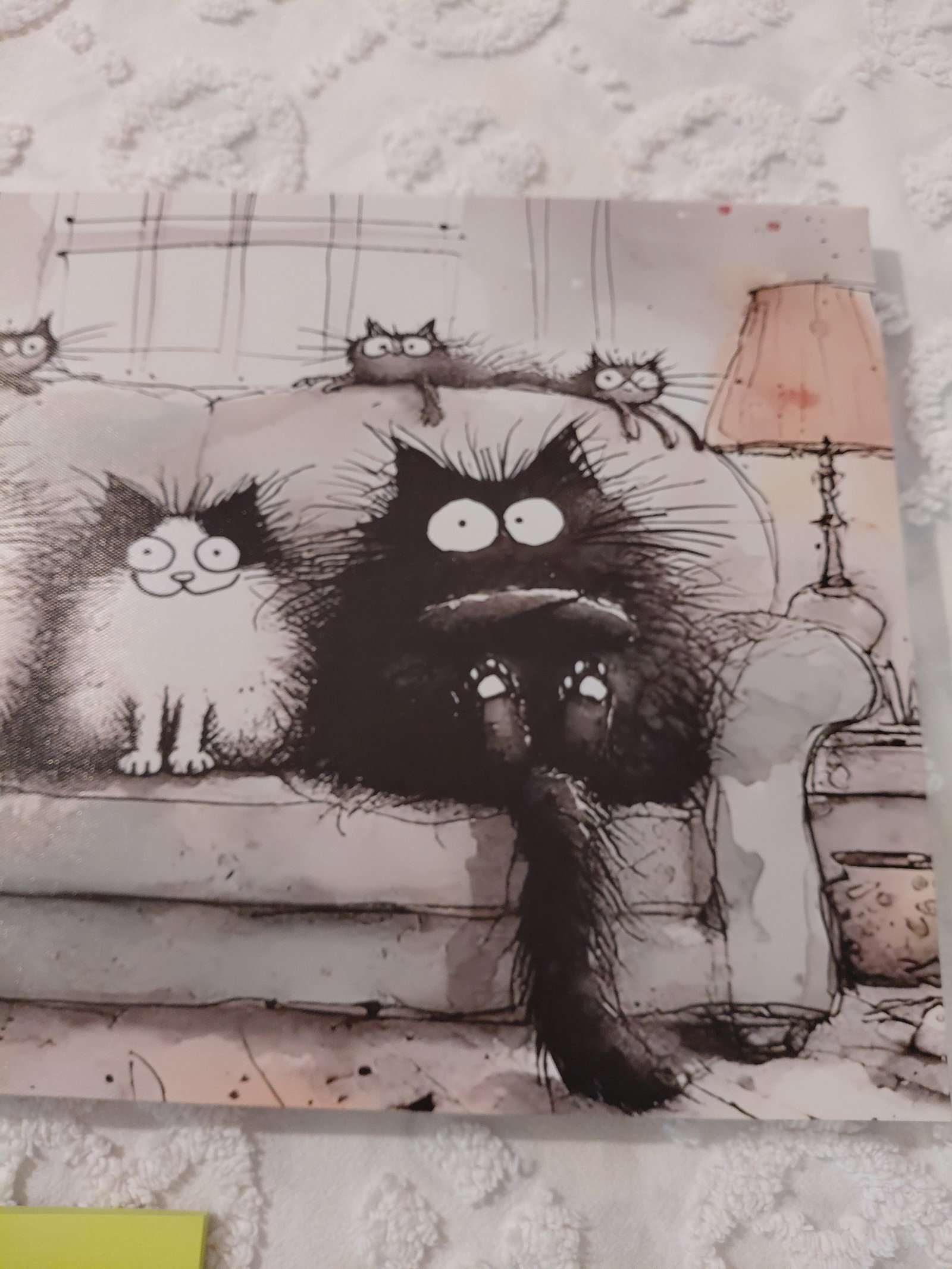 Cats on Couch Canvas Wall Art - 4