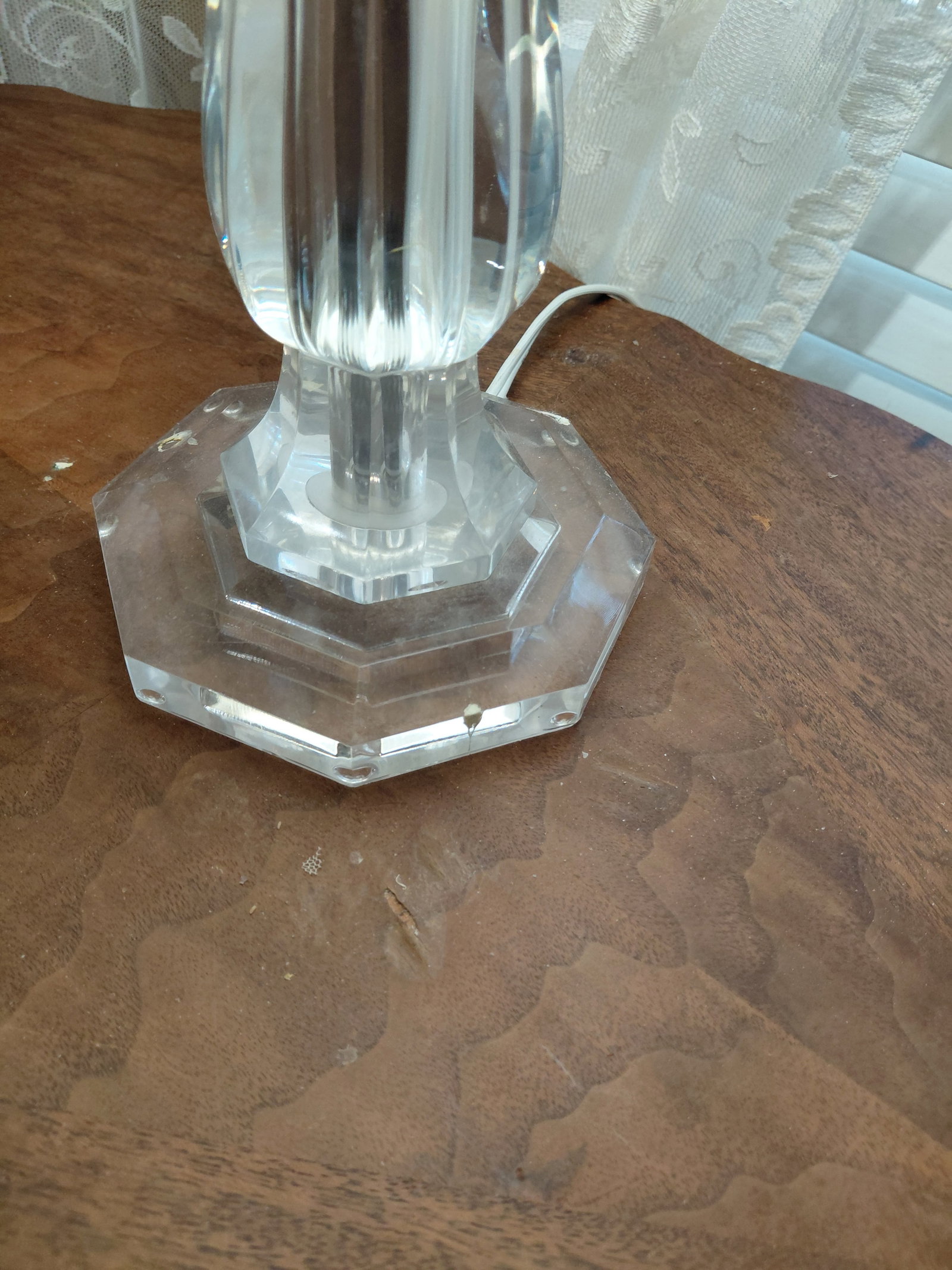 Lucite Dresser lamp as seen - 6