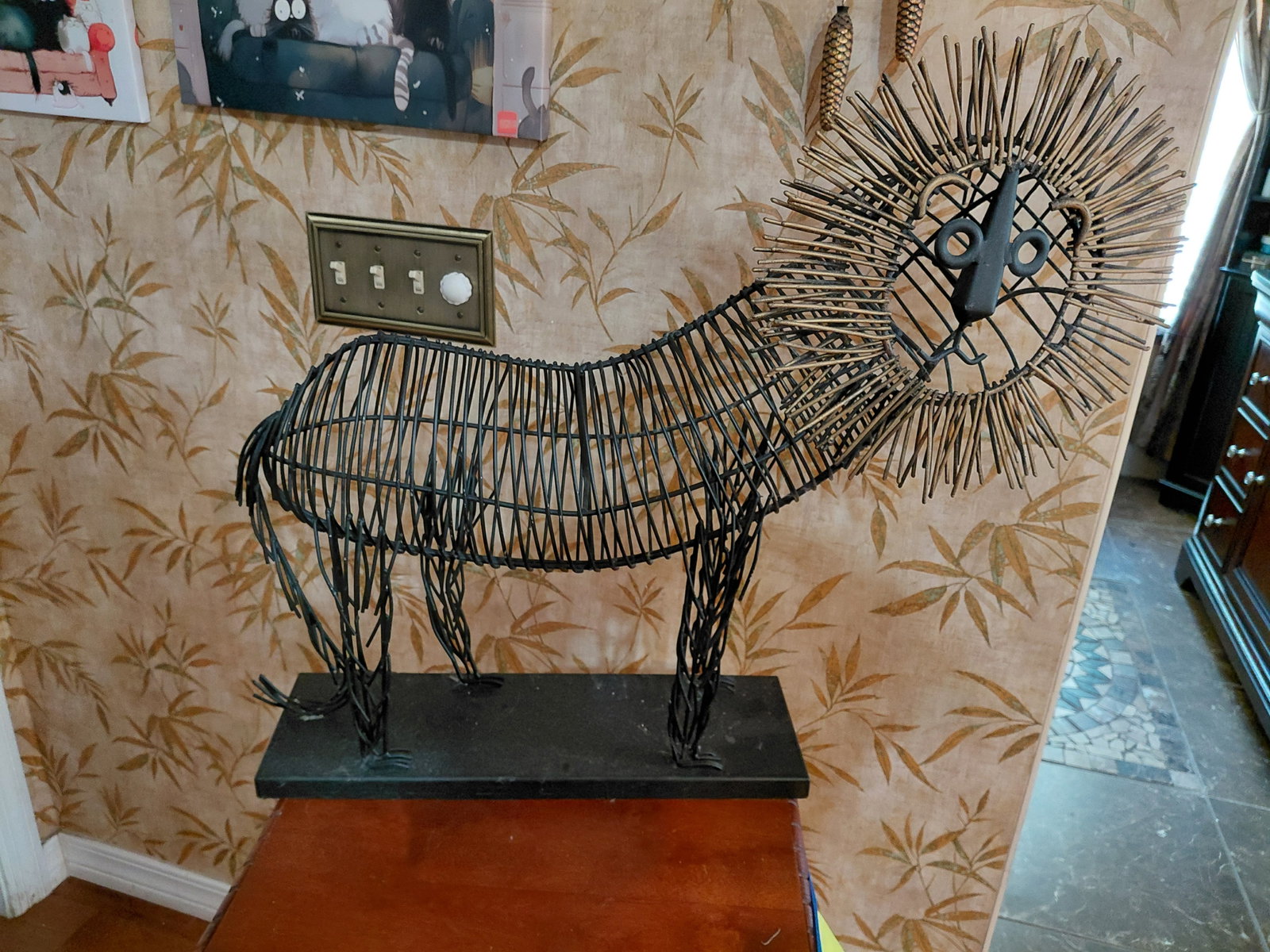 Unique Metal Art Statues of Lions / African Style - 3