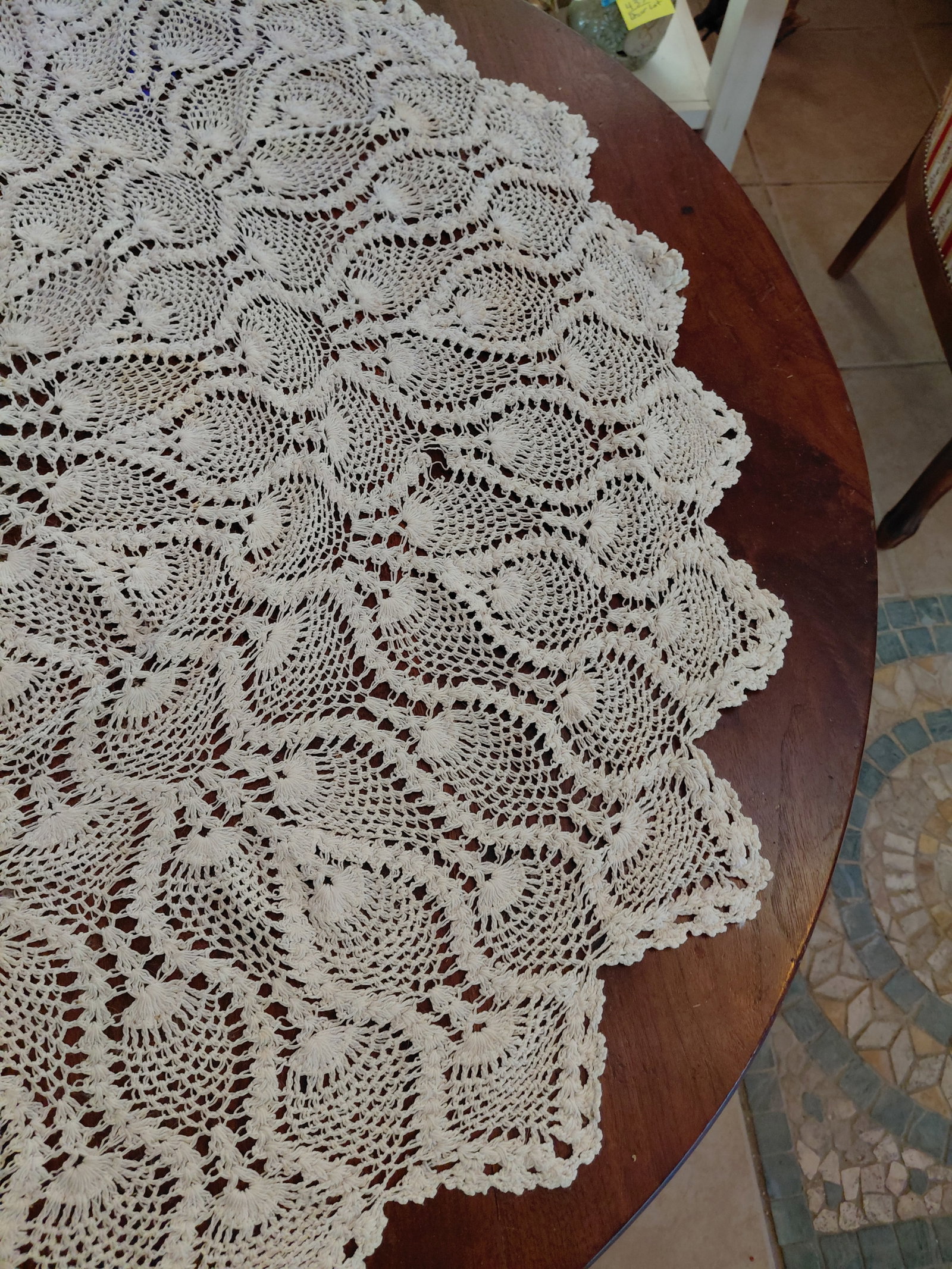 Round Crochet Table Cloth - 3