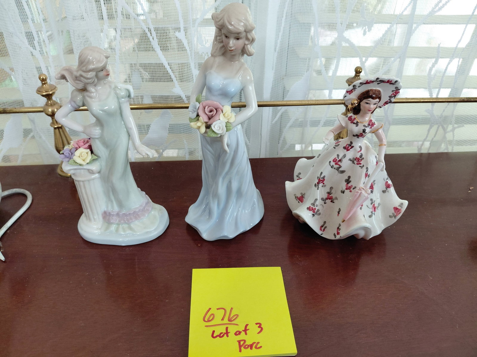 Lot of 3 Porcelain Lady Figurines - 2