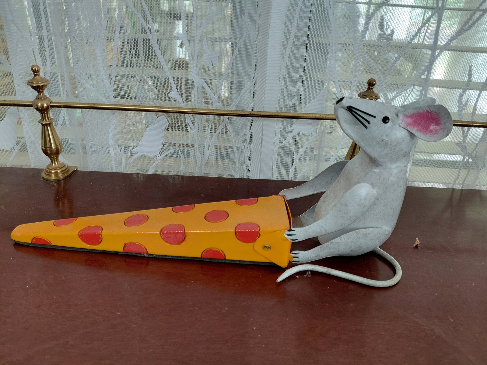 Metal Mouse & Cheese Door Stop (1 of 5)