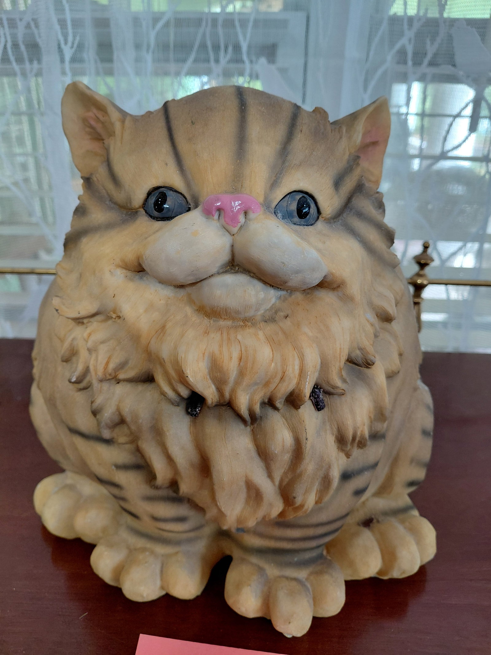 Large Resin Fat Cat Statue: Large Resin Fat Cat Statue