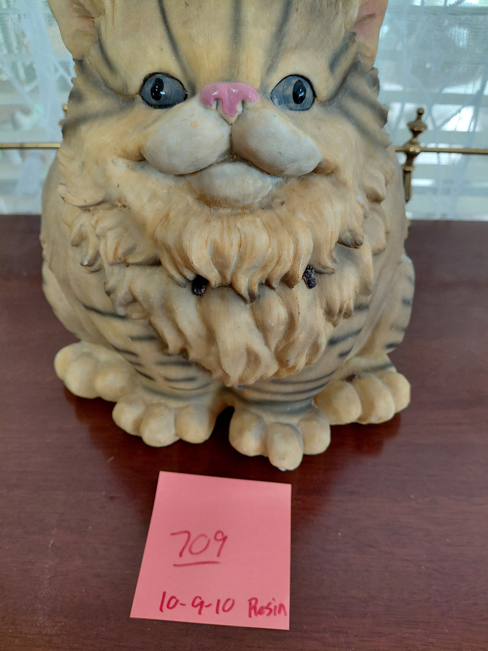 Large Resin Fat Cat Statue - 2
