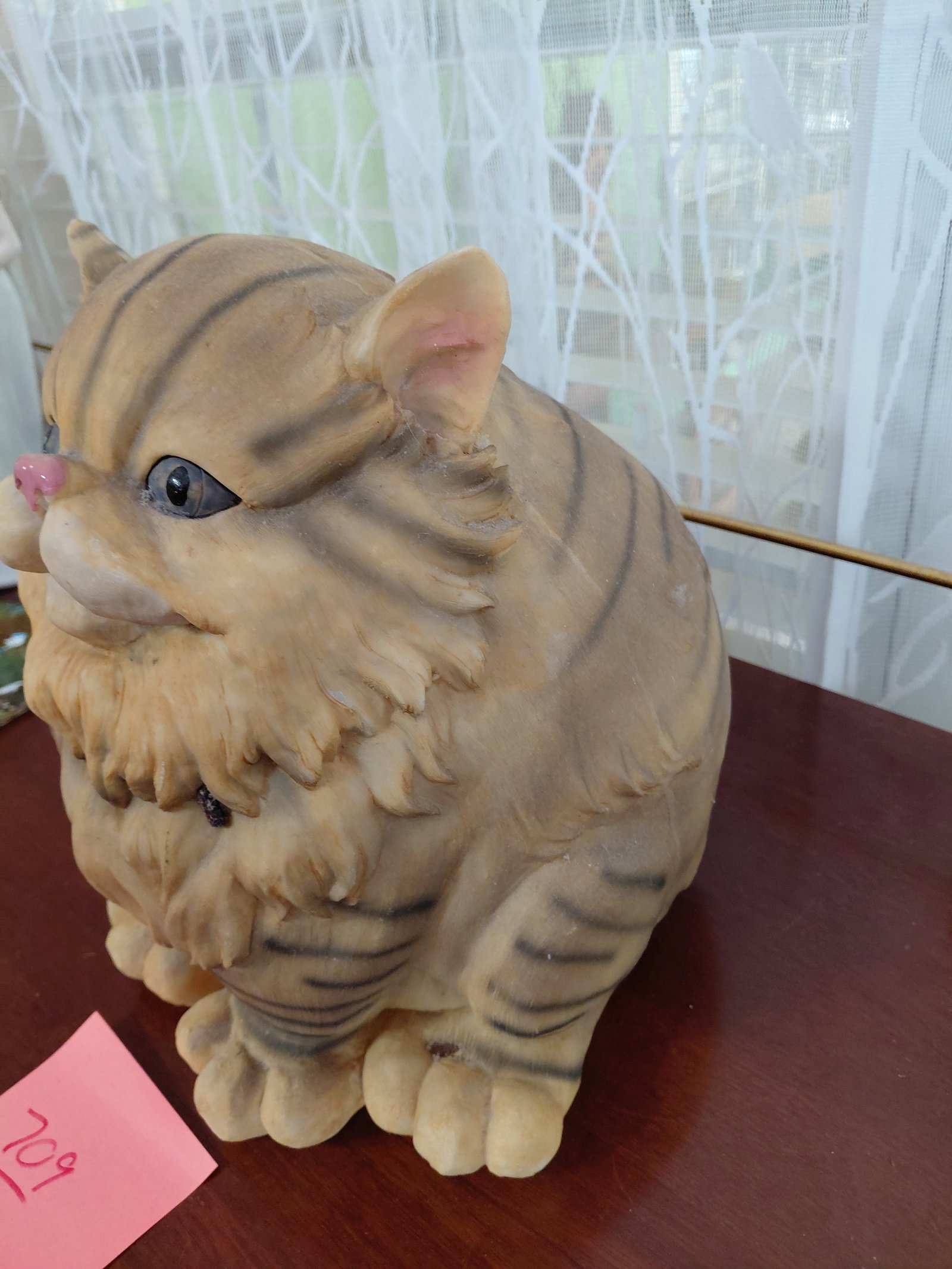 Large Resin Fat Cat Statue - 3