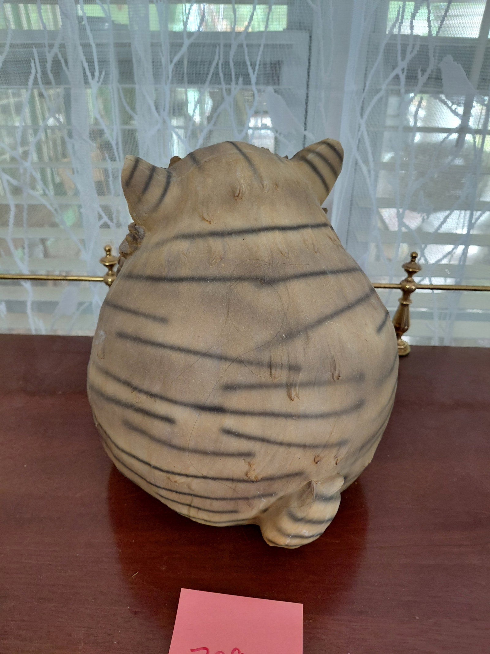 Large Resin Fat Cat Statue - 5