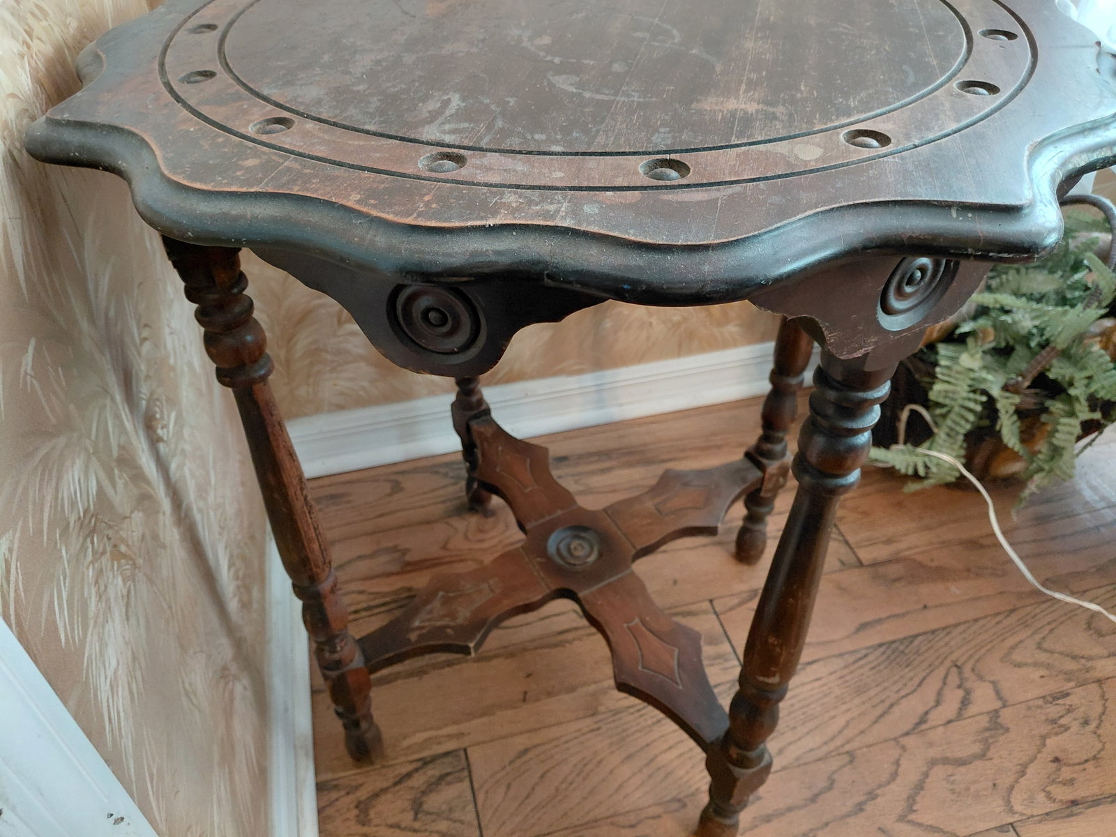 Unique Walnut Parlor Table - 5