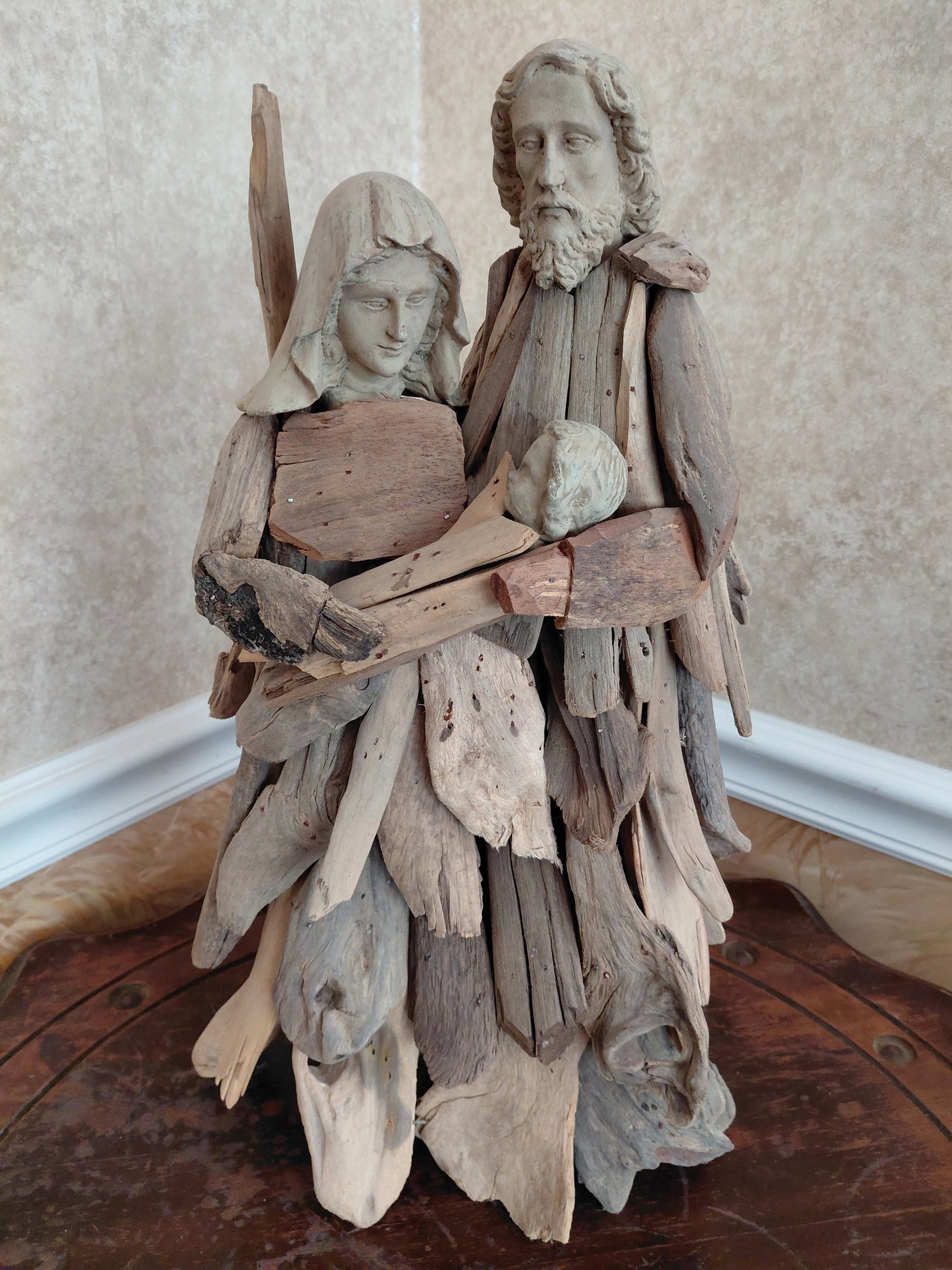 Driftwood Nativity Statue: Driftwood Nativity Statue
