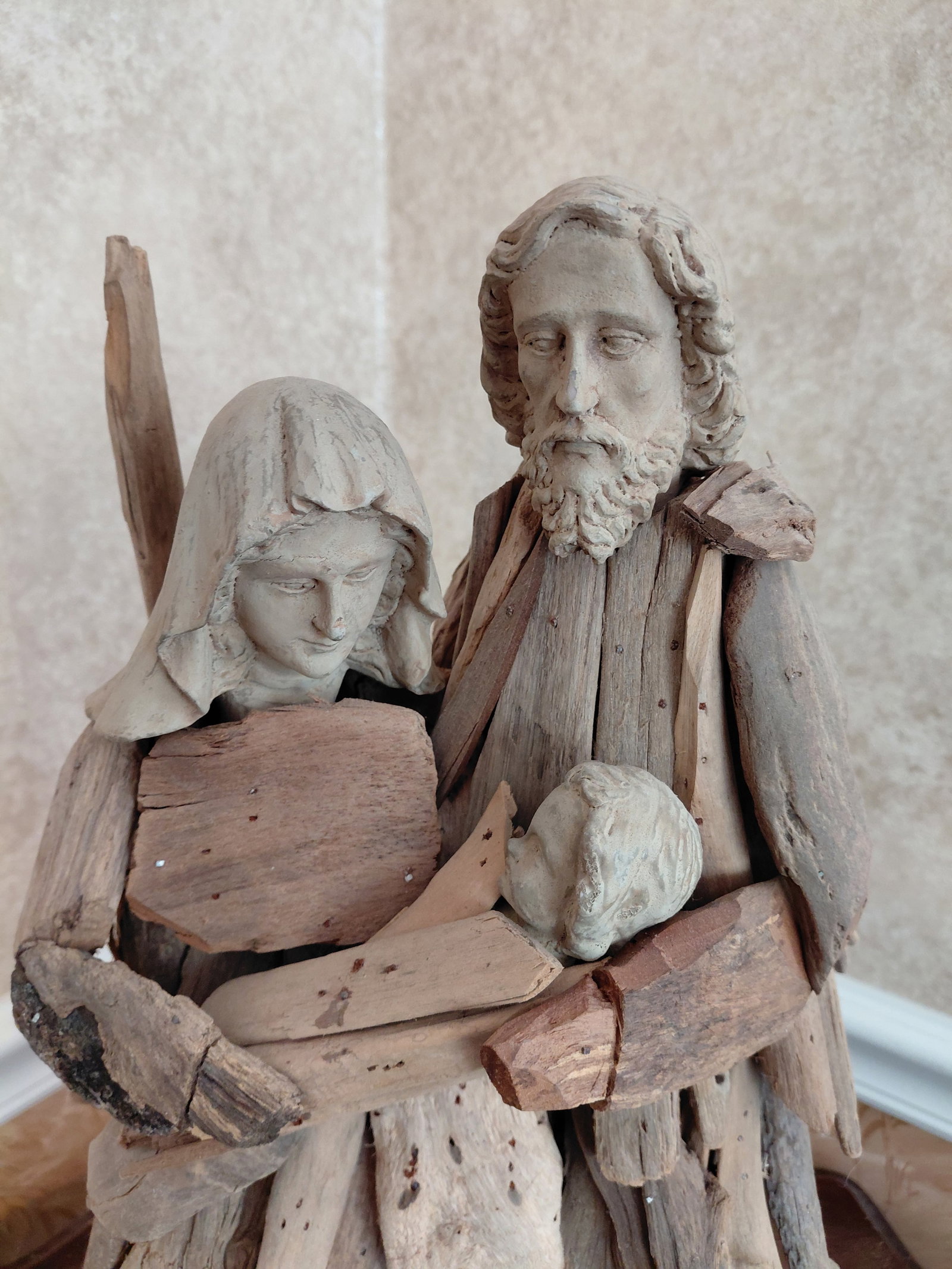 Driftwood Nativity Statue - 3