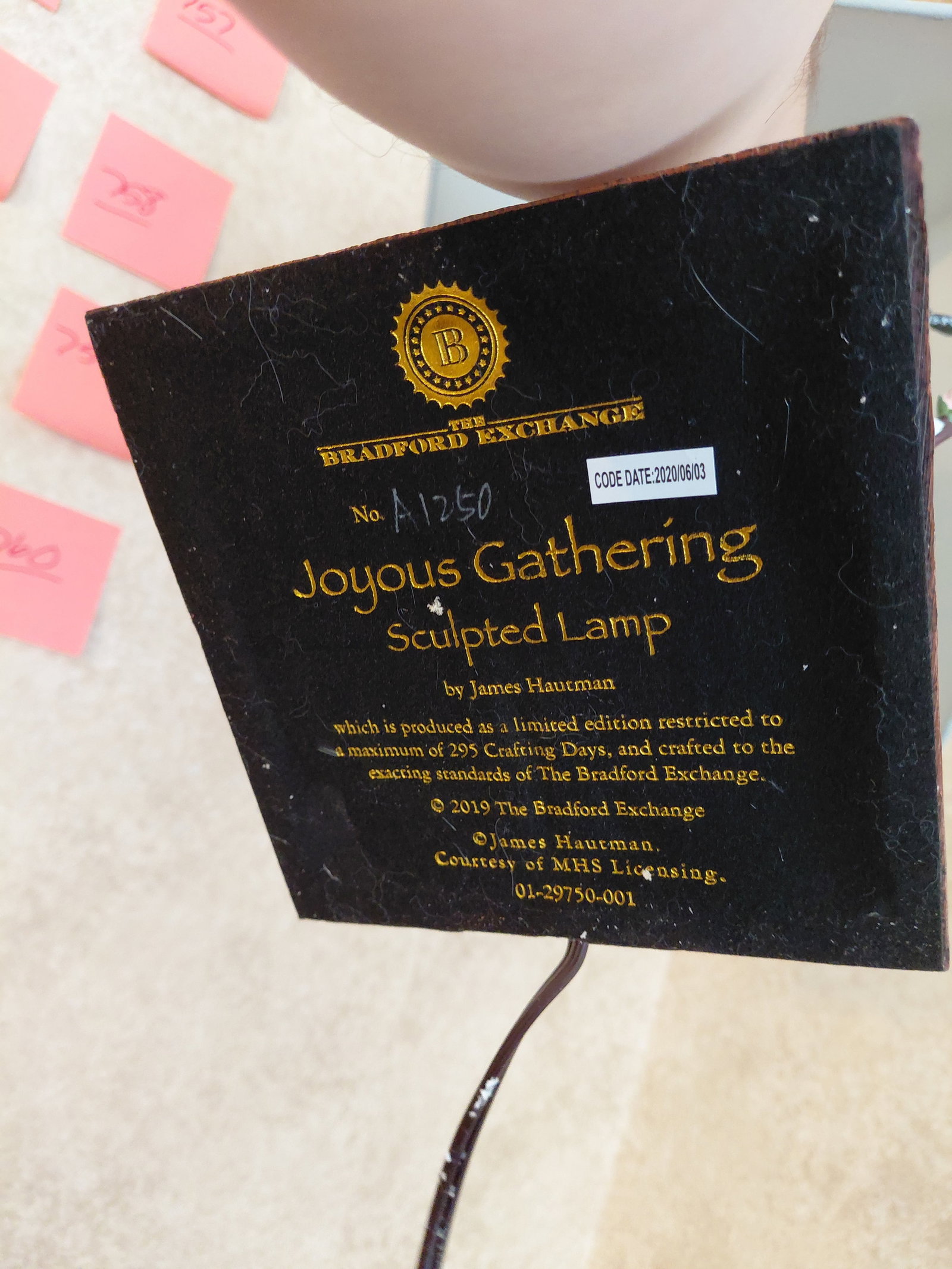Bradford Echange Joyous Gatherings Sculpted Lamp - 7