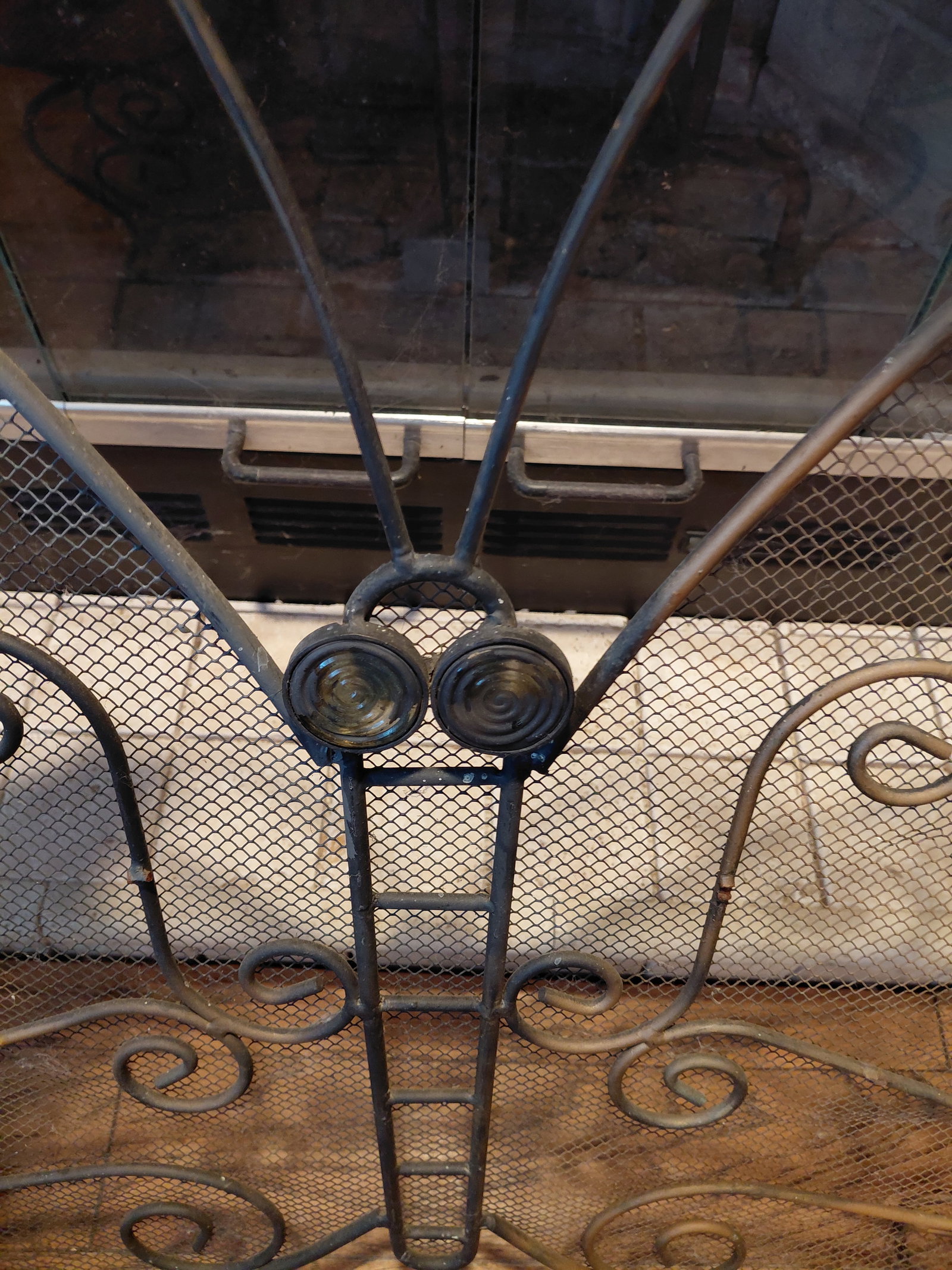 Ornate Butterfly Fireplace Screen - 3