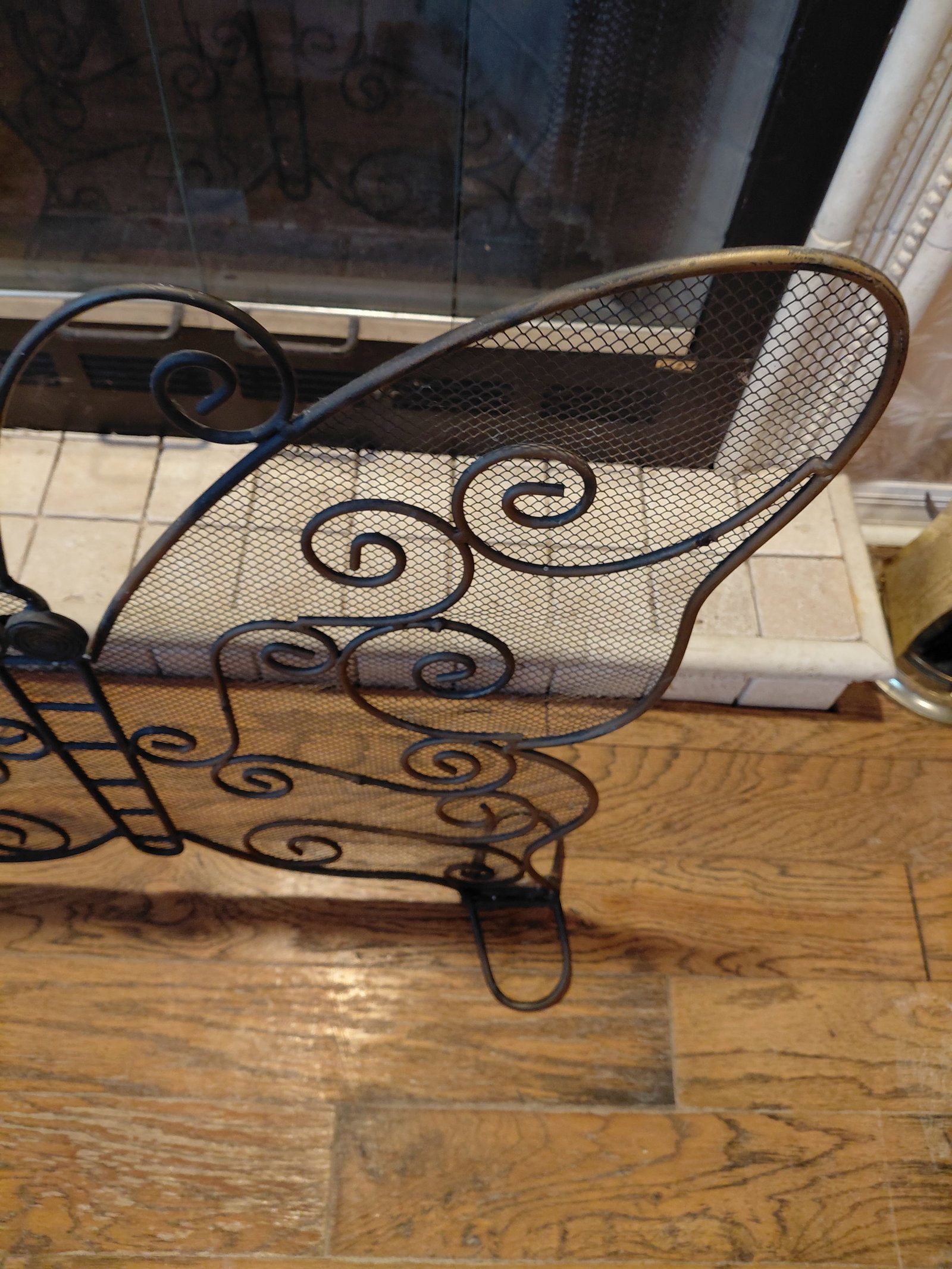 Ornate Butterfly Fireplace Screen - 4