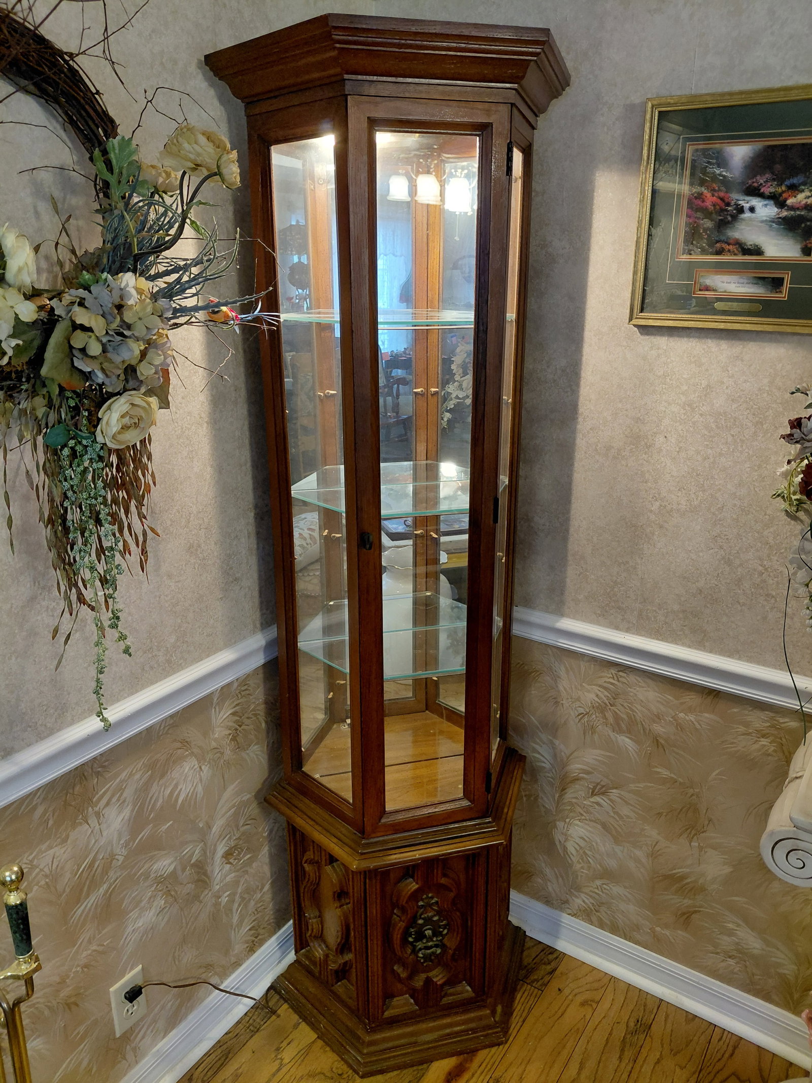 1970s Style Tall Showcase / there is a matching one also being sold seperately: 1970s Style Tall Showcase / there is a matching one also being sold seperately