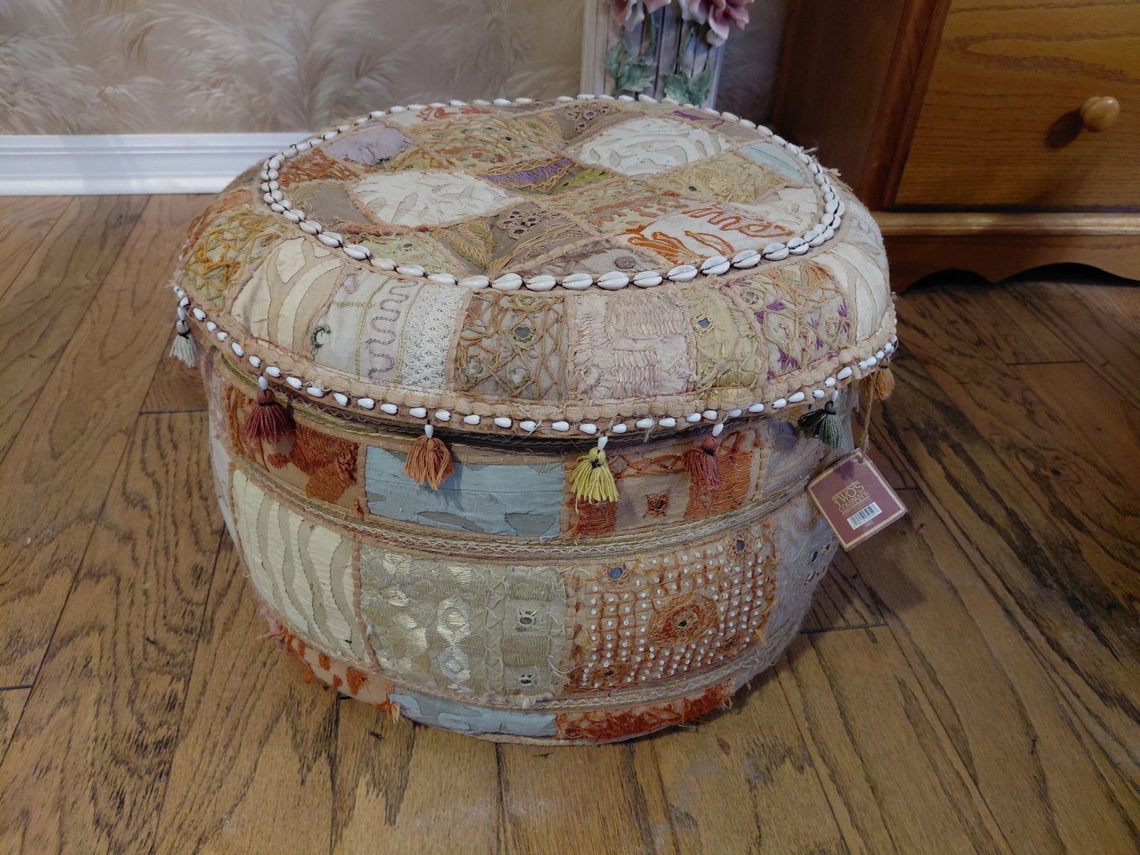 Contemporary Bohemian style Ottoman / as seen (1 of 8)
