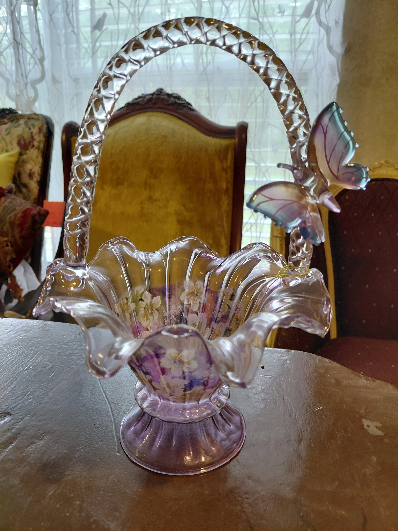 Bradford Exchange Inspiration Garden Artglass Baskets / Amethyst Vision: Bradford Exchange Inspiration Garden Artglass Baskets / Amethyst Vision