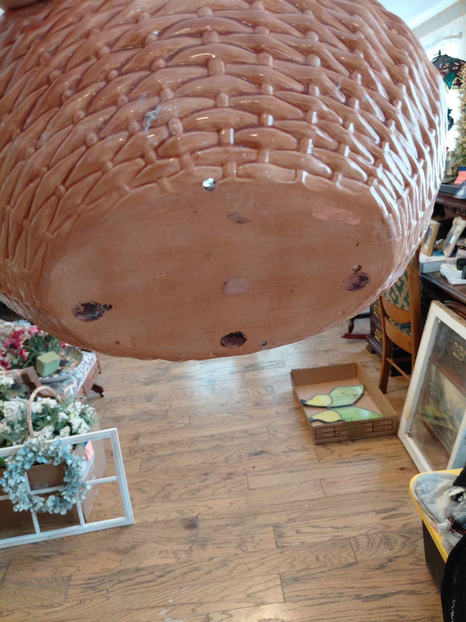 Unique Pottery basket Planter - 4