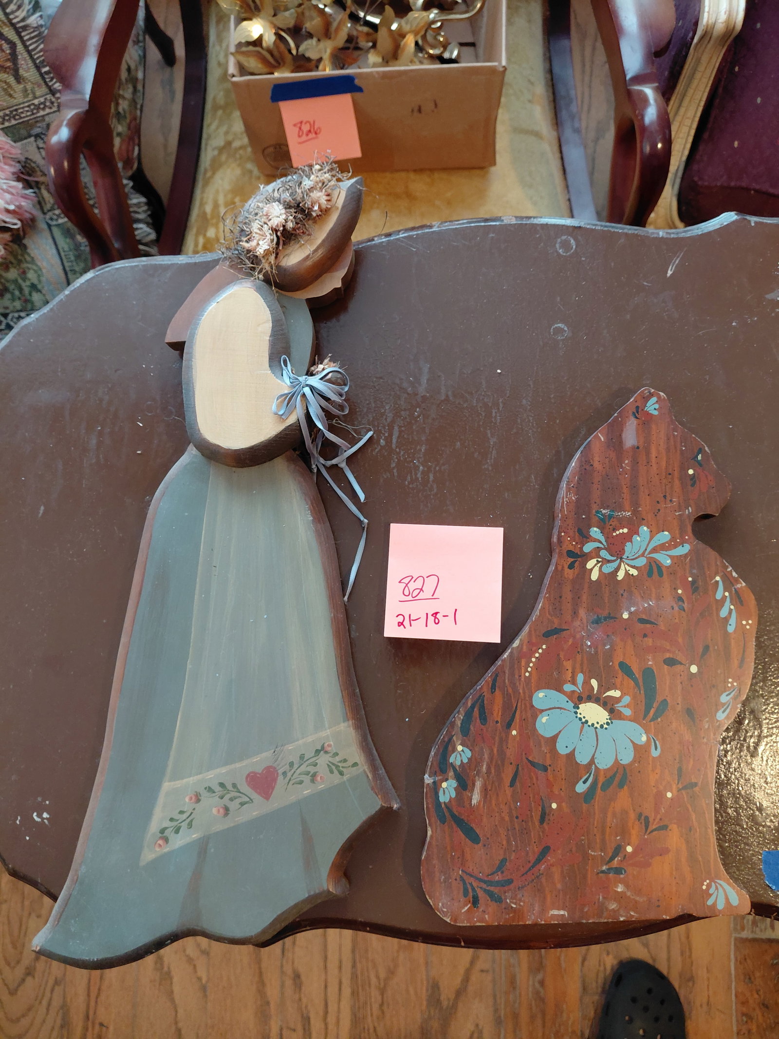 Lot of 2 Wood Decorative Wall Art Pieces (1 of 6)