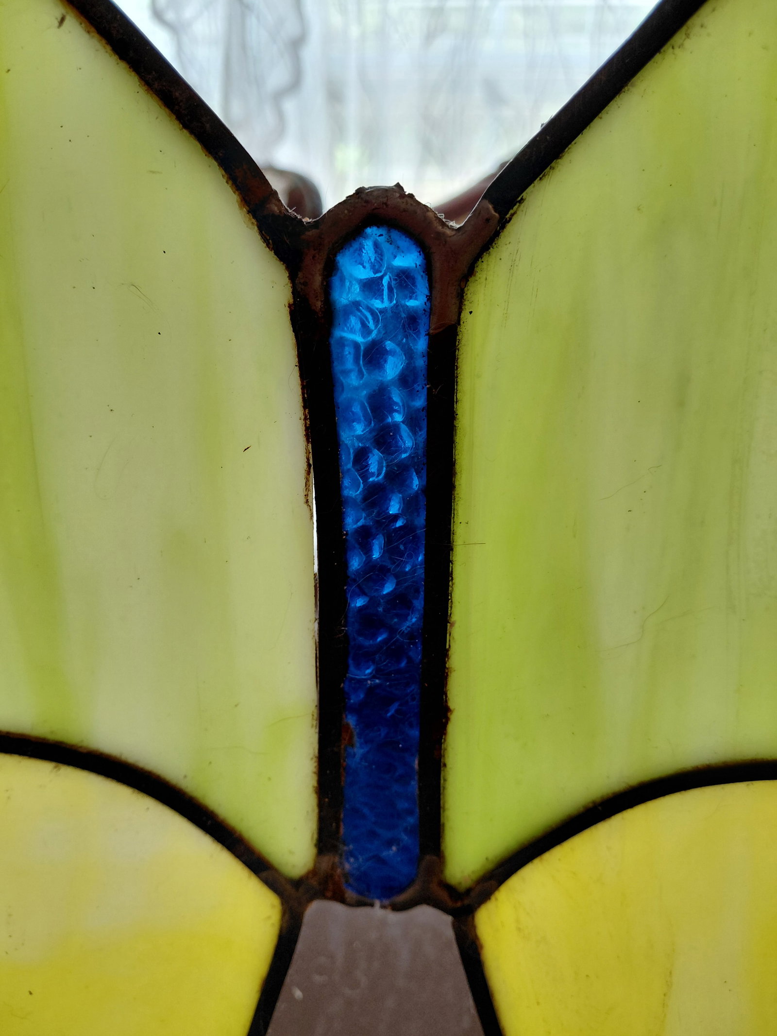 Pair of Vintage Stained Glass Butterflys / As seen / Some Seperation of Joints as seen - 5
