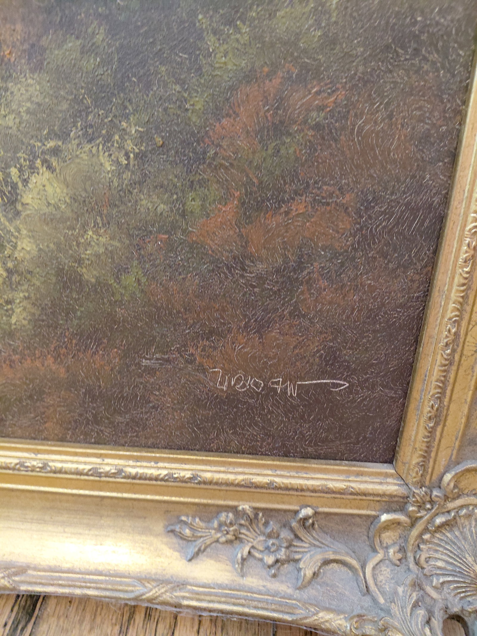 Large Vintage German Oil on Canvas Painting / Tegernsee Lake in Bavaria / Artist Signed - 3