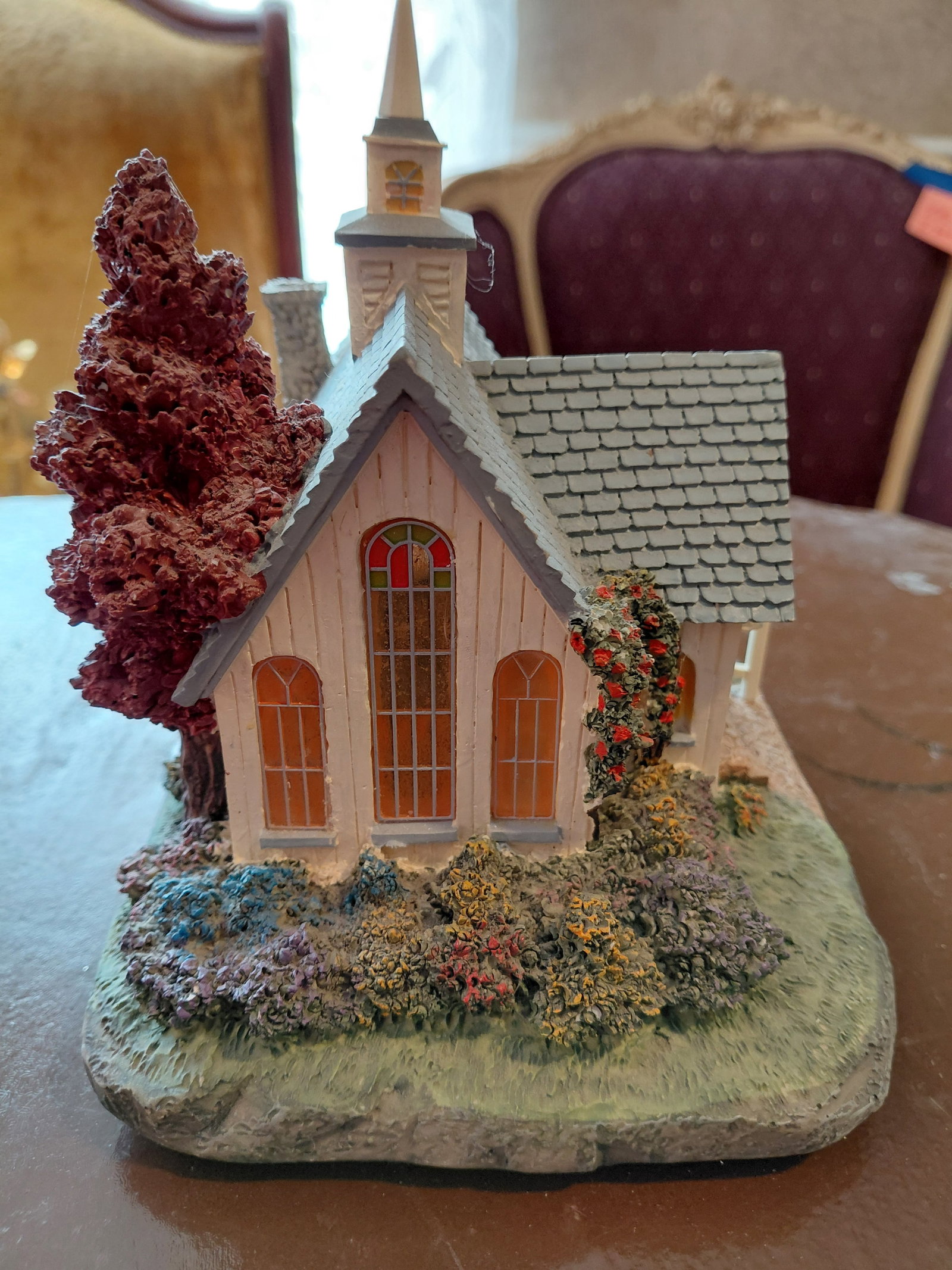 The Forest Chapel by Thomas Kinkade Light Up Figure / Untested - 7