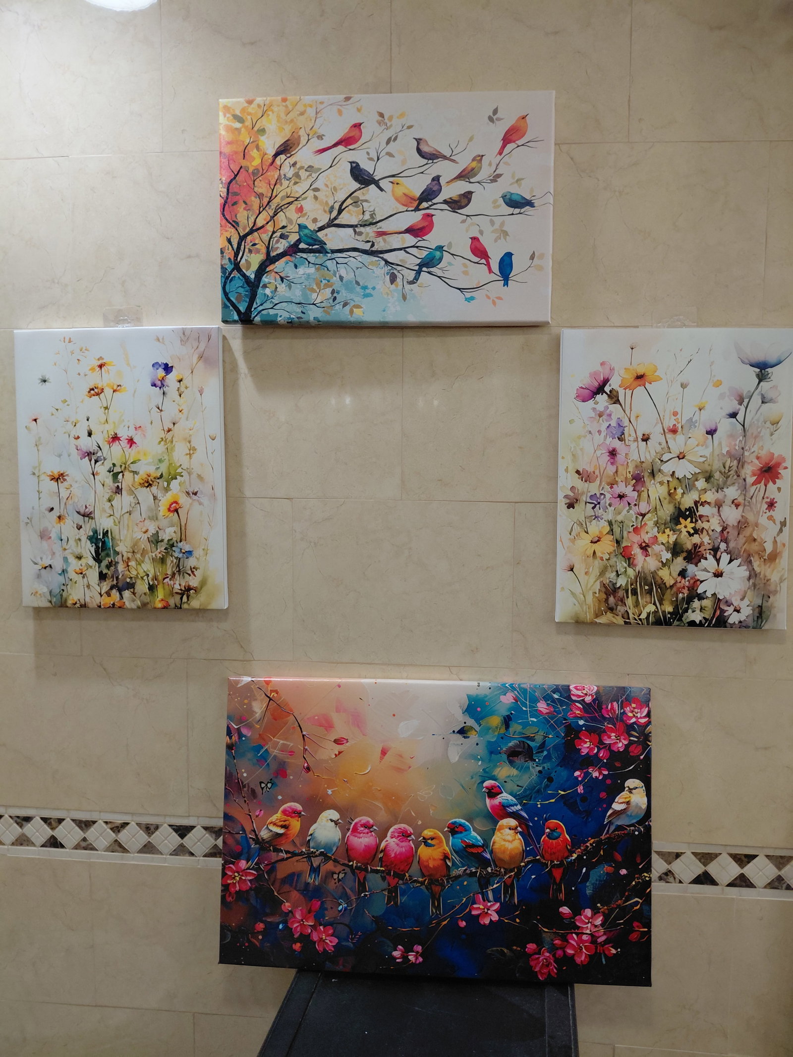 Lot of 4 Canvas Art Pieces (1 of 5)
