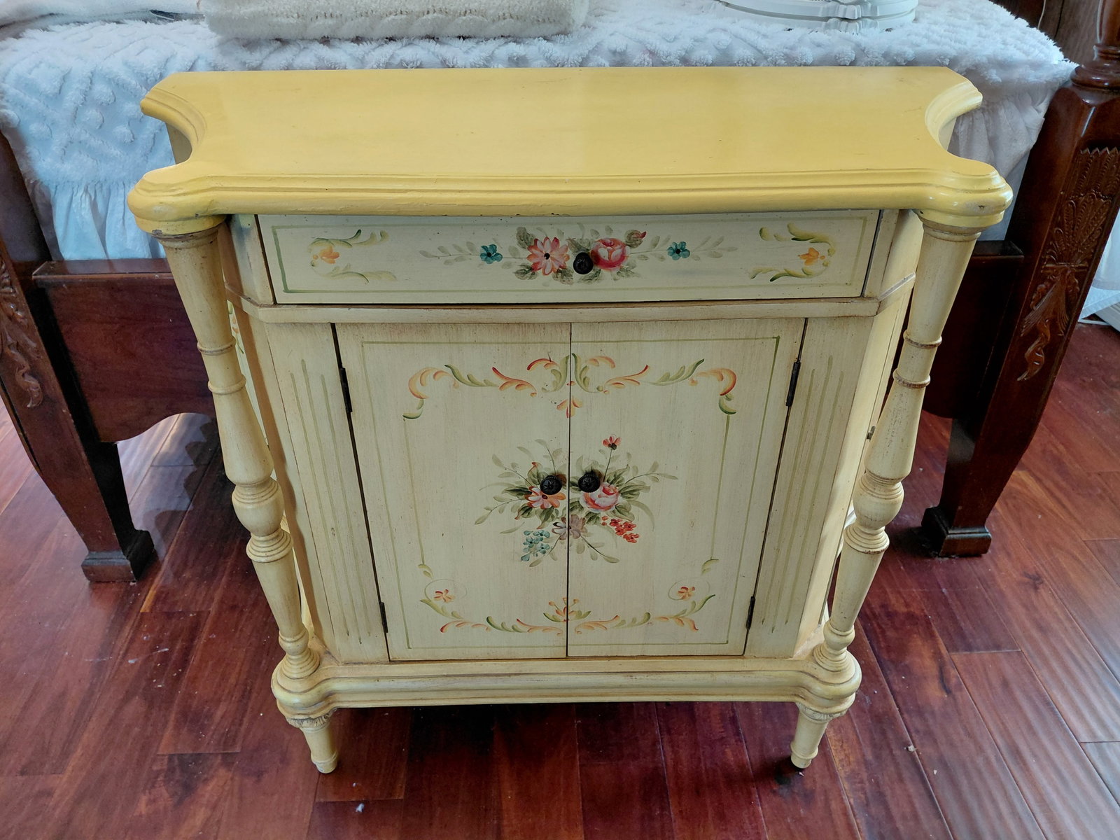 Ornate French Country Entry Cabinet with Curved Doors / Contemporary: Ornate French Country Entry Cabinet with Curved Doors / Contemporary