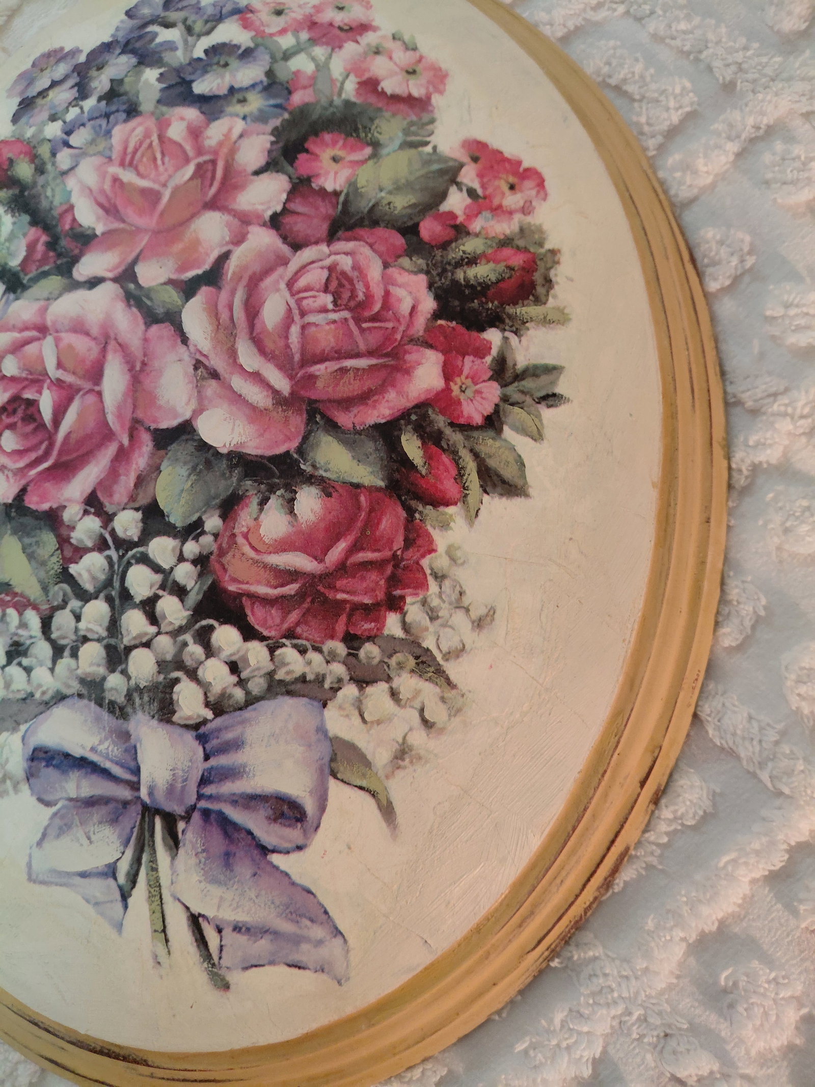 Mid Century Ceramic Domed Wall Art - 4
