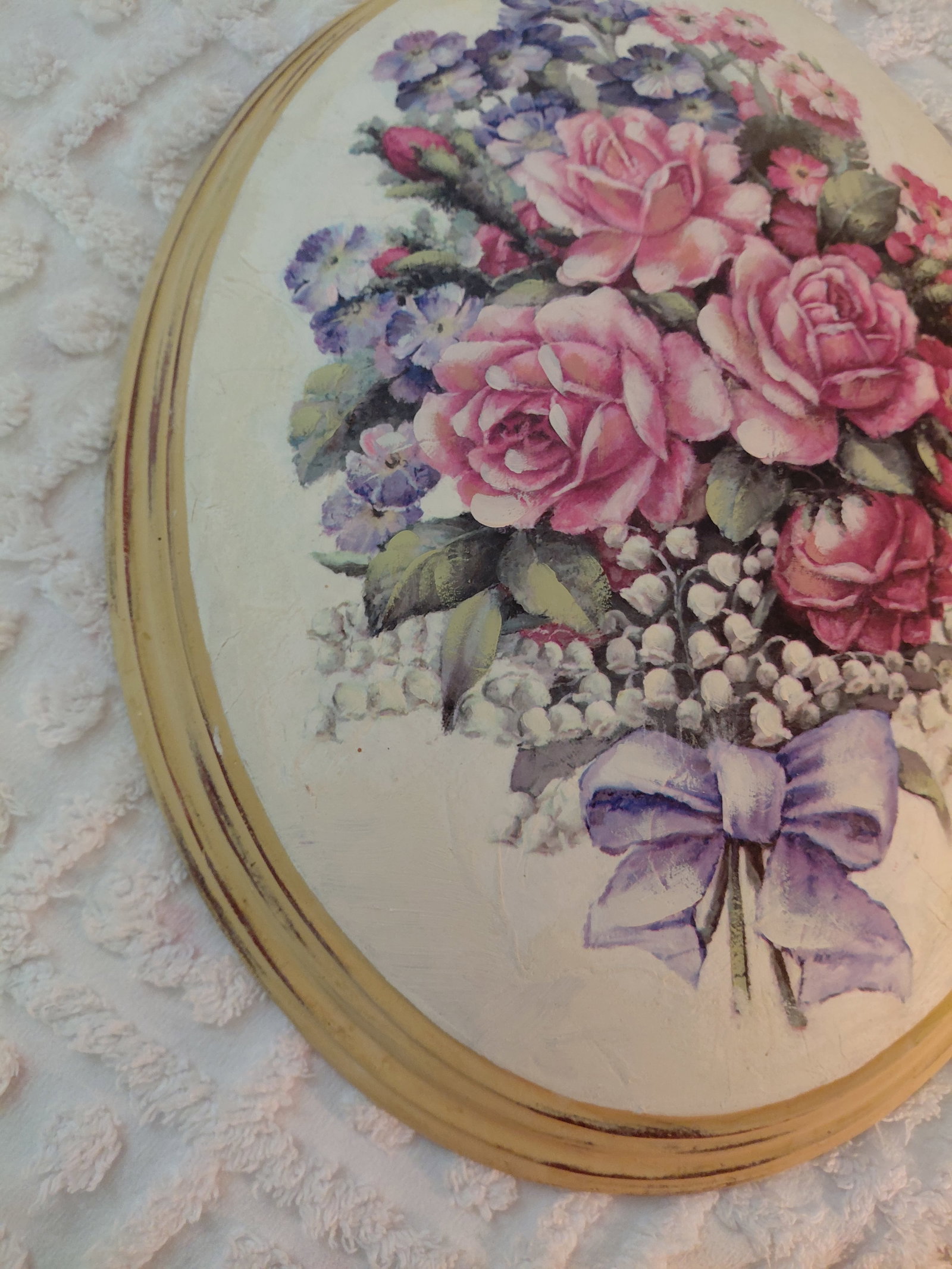 Mid Century Ceramic Domed Wall Art - 5
