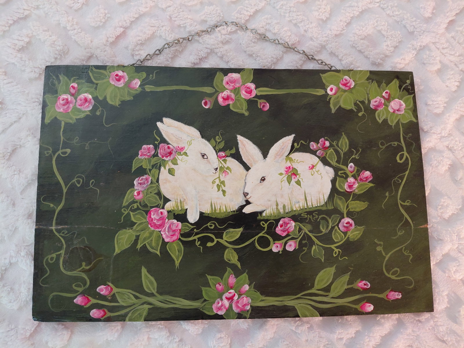 Bunny Oil Painting On Board (1 of 5)