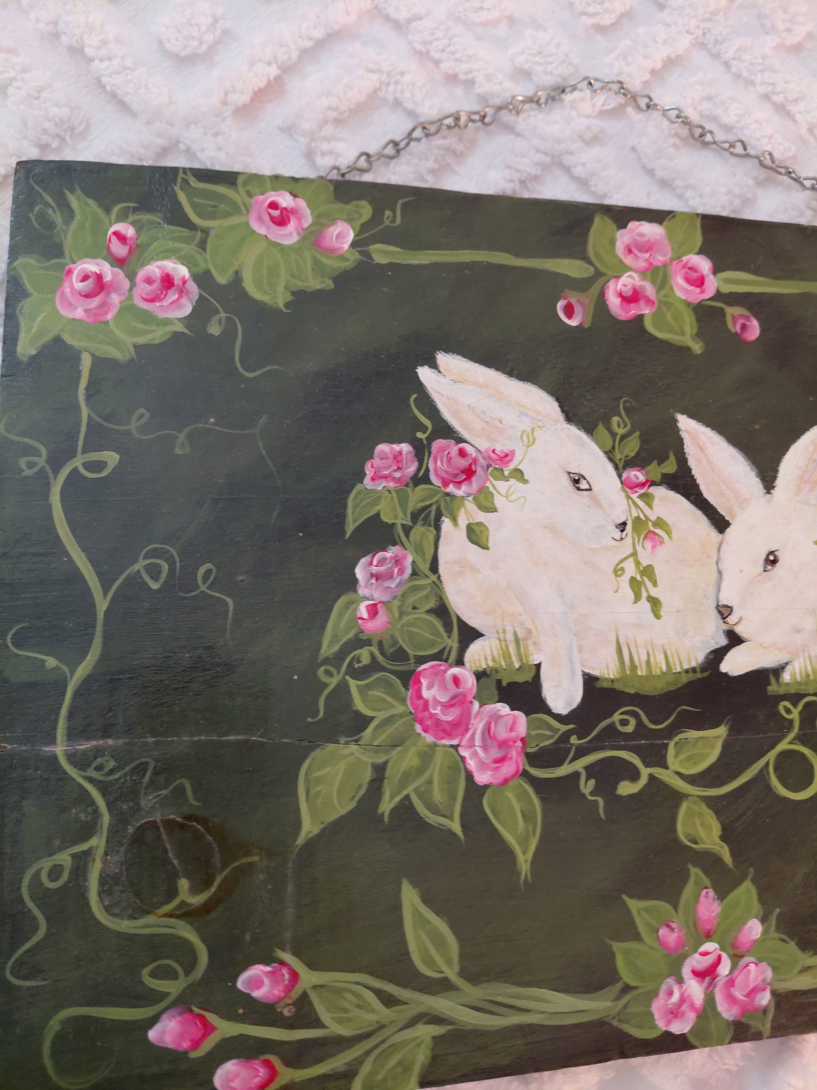 Bunny Oil Painting On Board - 3