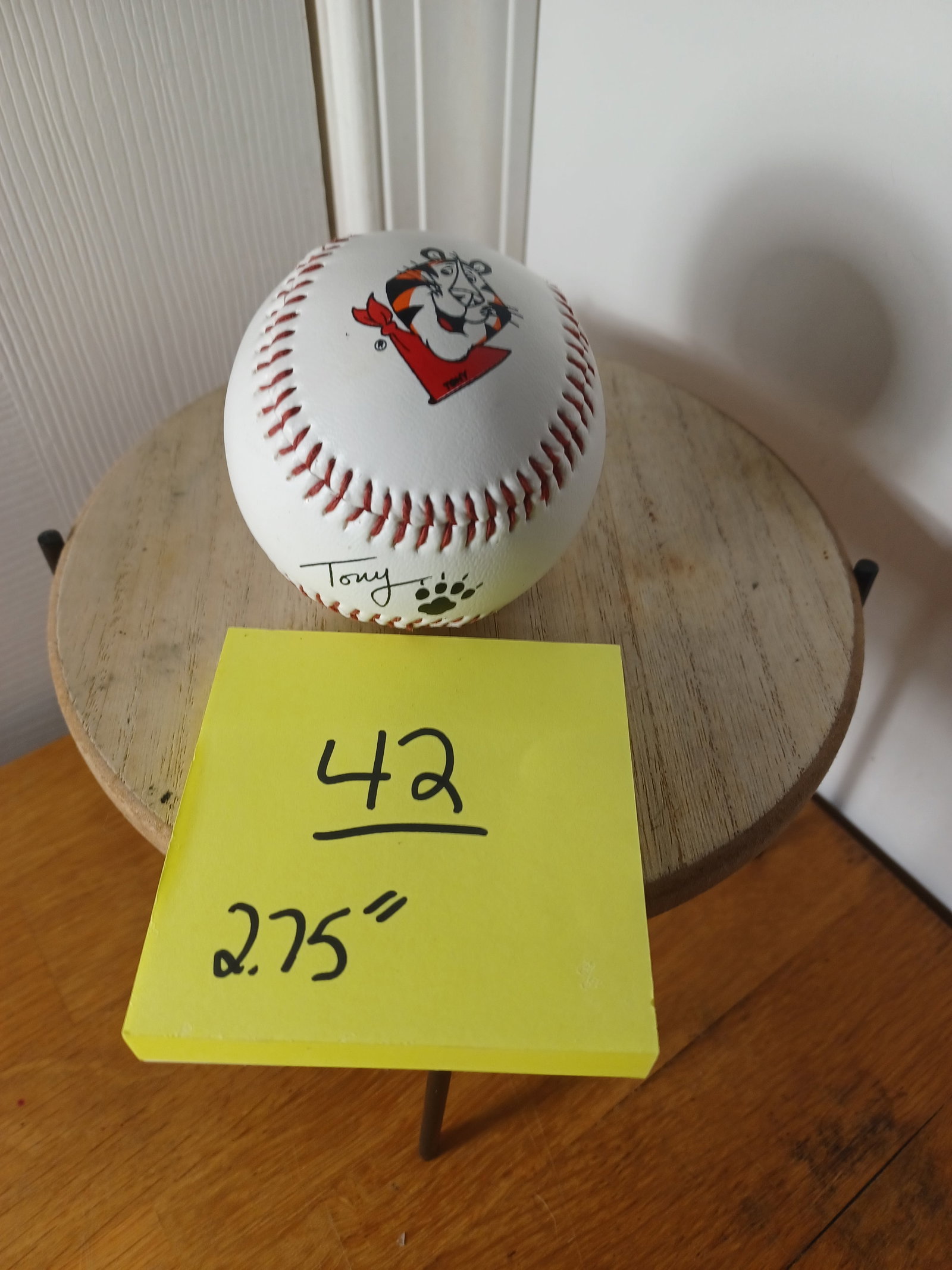 Kellogs Tony The Tiger Autographed Baseball - 4