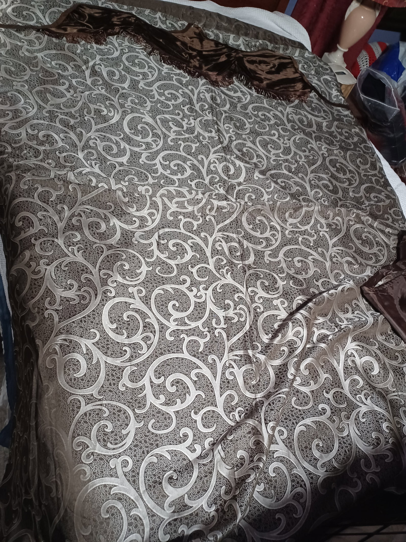 Four Ornate Curtain Panels 82 Length (1 of 5)