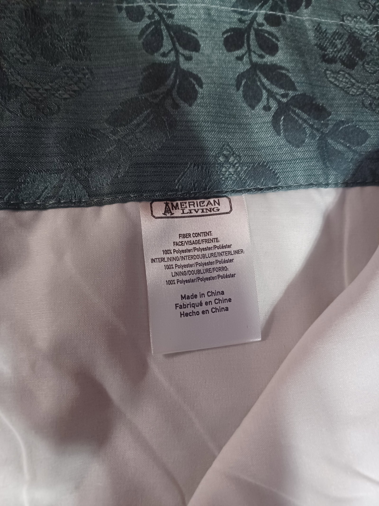 American Living / Pair of Ornate Curtain Panels 96 length - 4