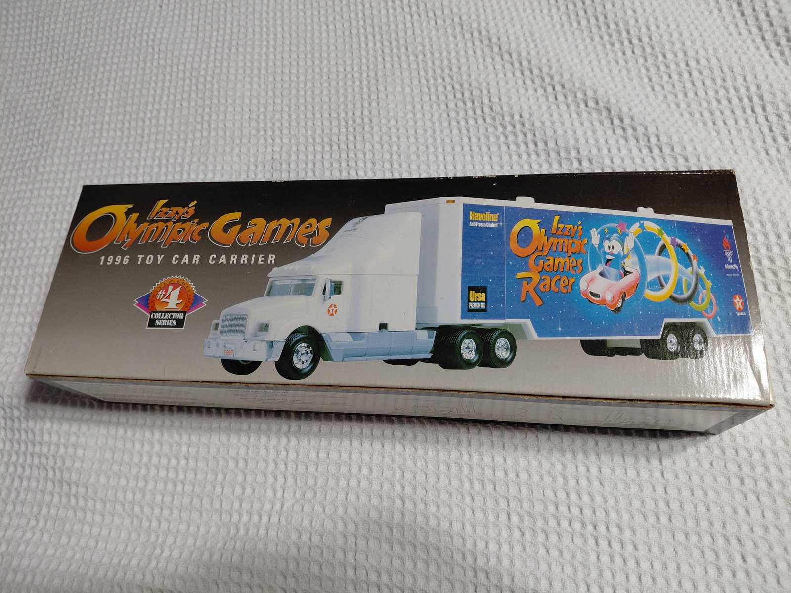 Texaco 1996 Toy Car Carrier / Izzys Olympic Games / Original Box (1 of 7)