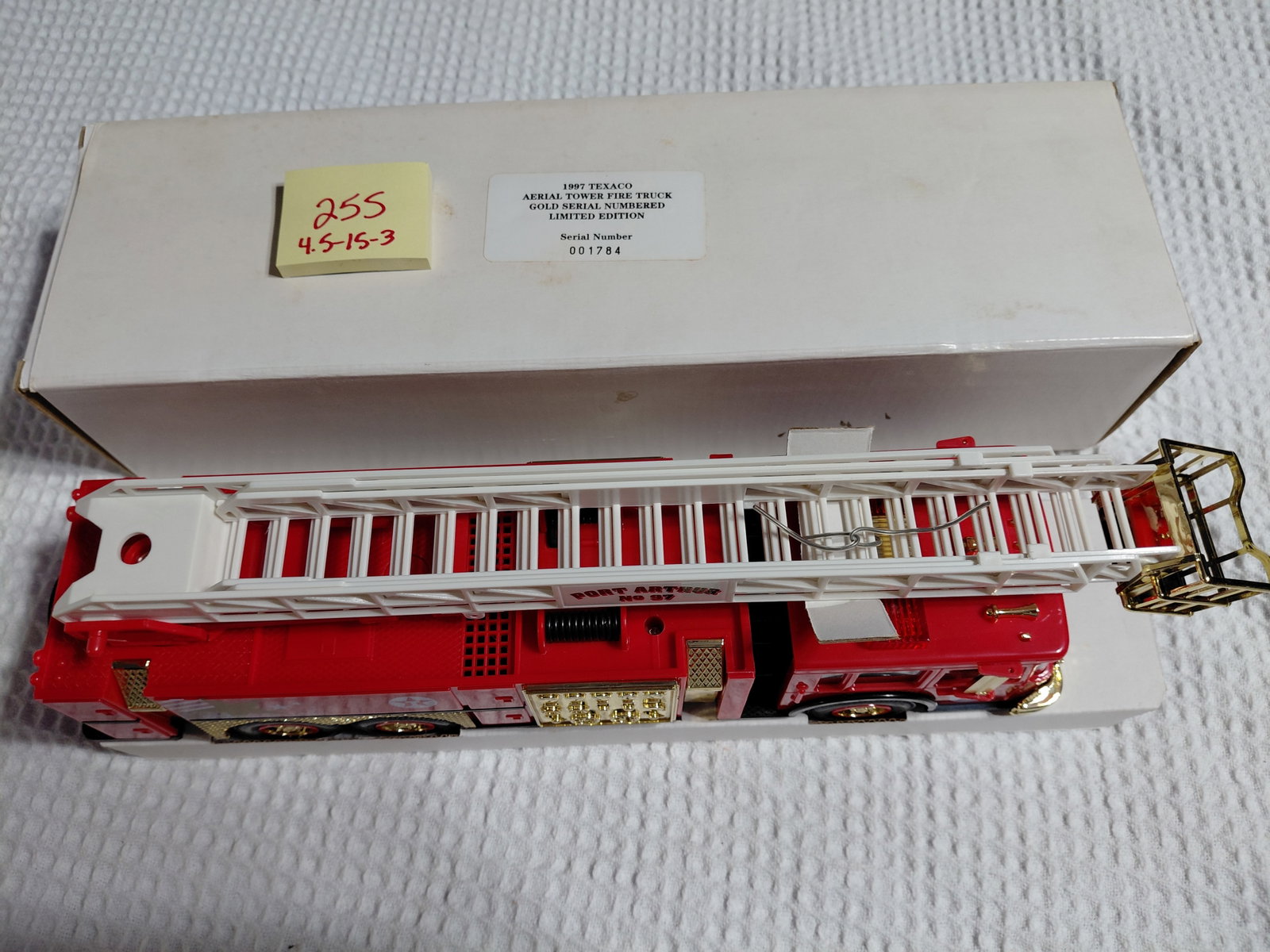 1997 Texaco Tower Fire Truck in Original Box - 3