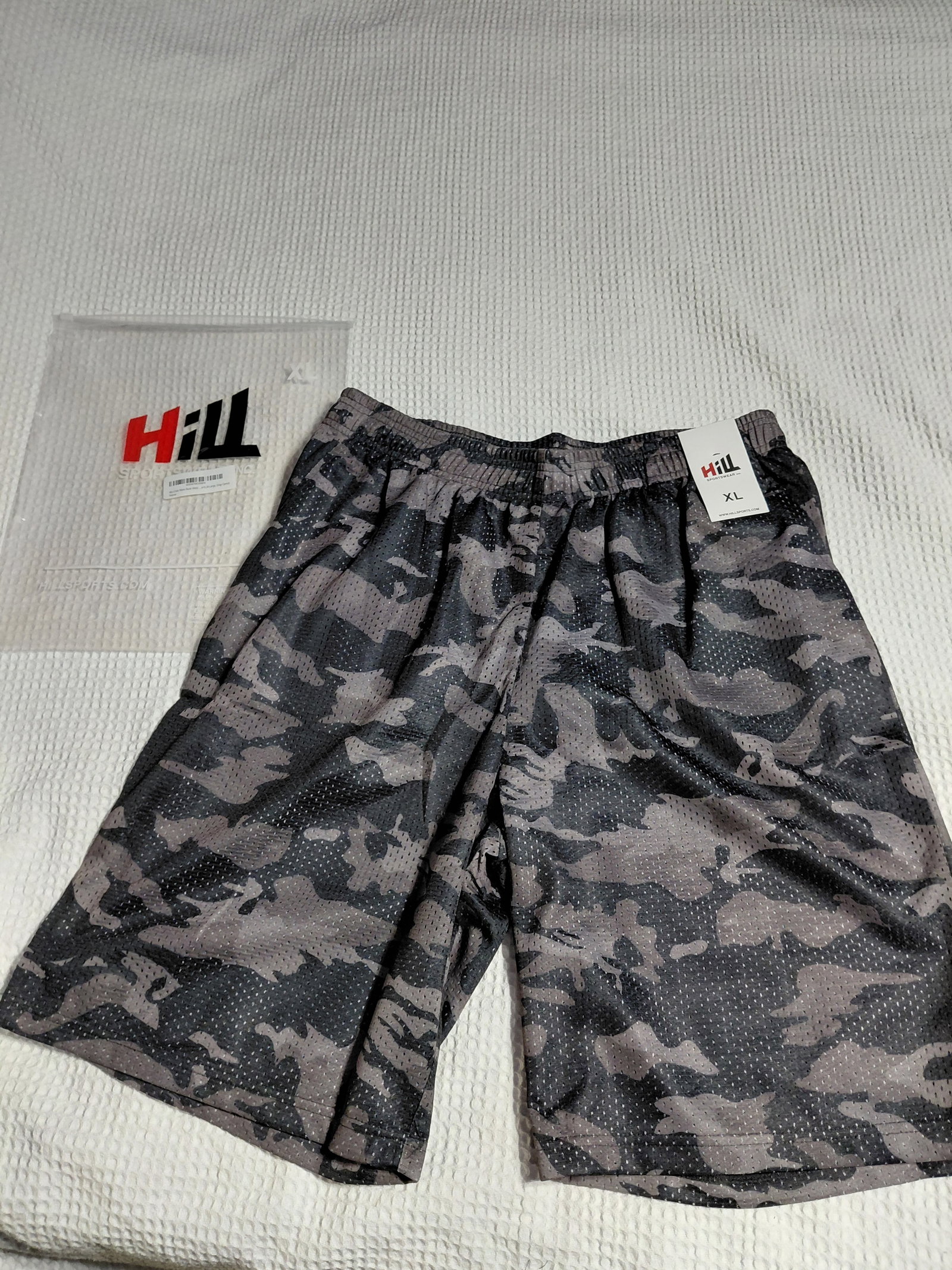 NEW XL Mesh Sports Shorts / Gray Camo (1 of 12)