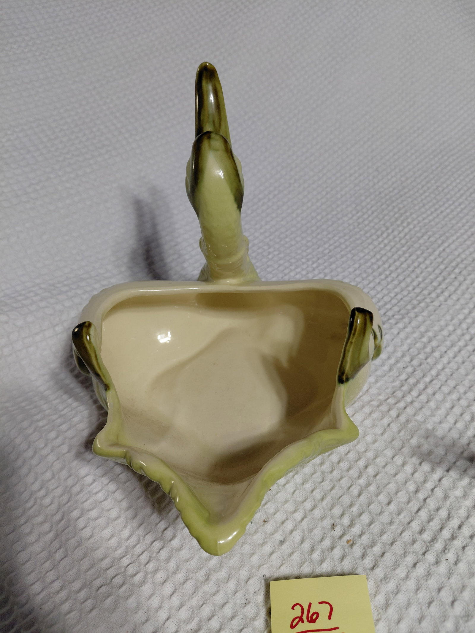 Unique Vintage Mid Century Set USA Pottery Swan and Babies Planter - 4