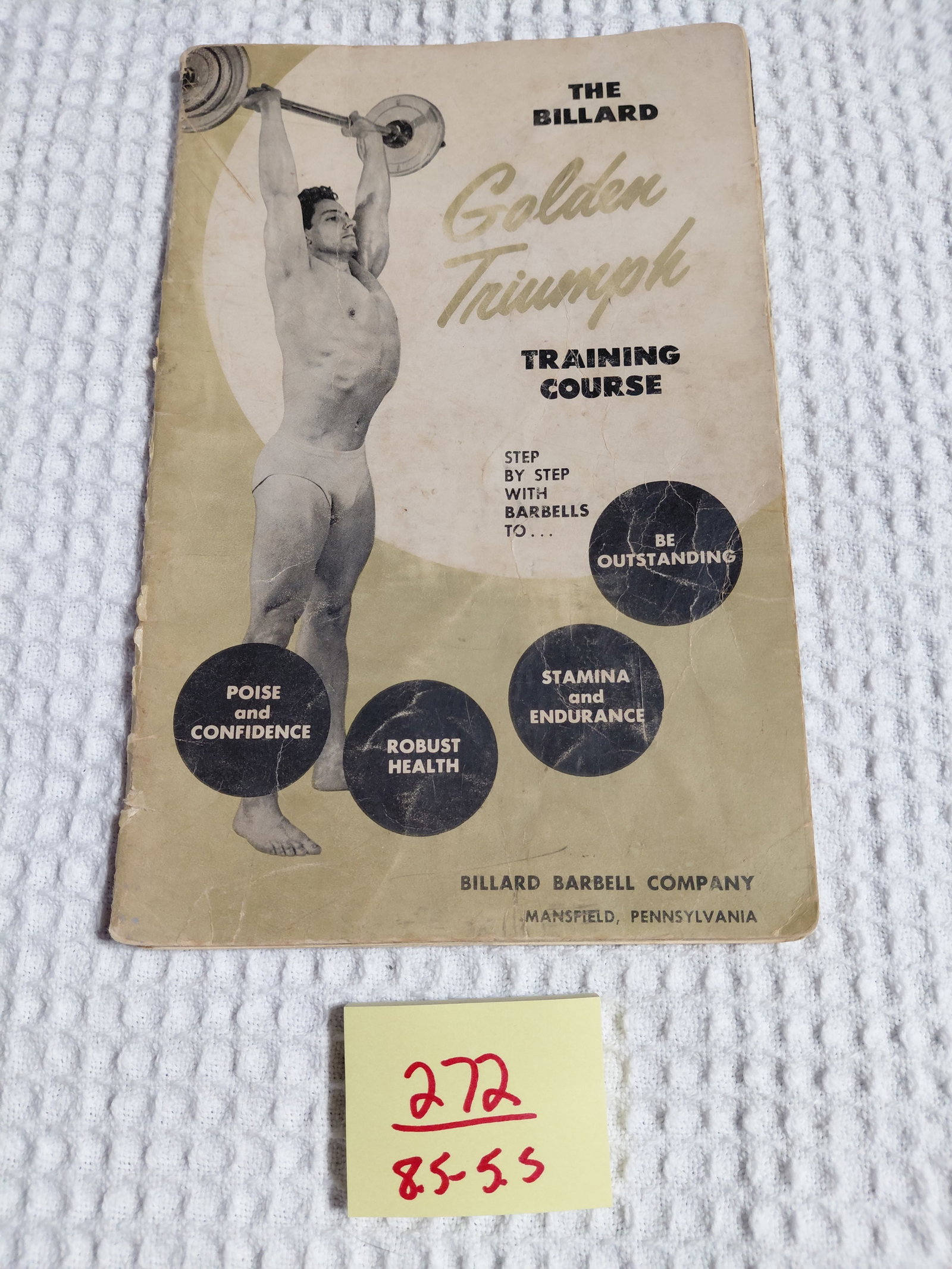 Mid Century Golden Triumph Training Course by Billiard Barbell Company / as seen - 2